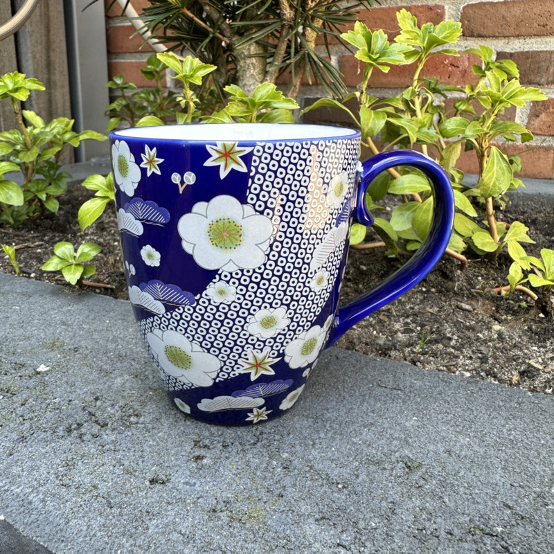Kawaii Flower Mug  Blue 8.5X10.2Cm 300Ml Gb Set da  1