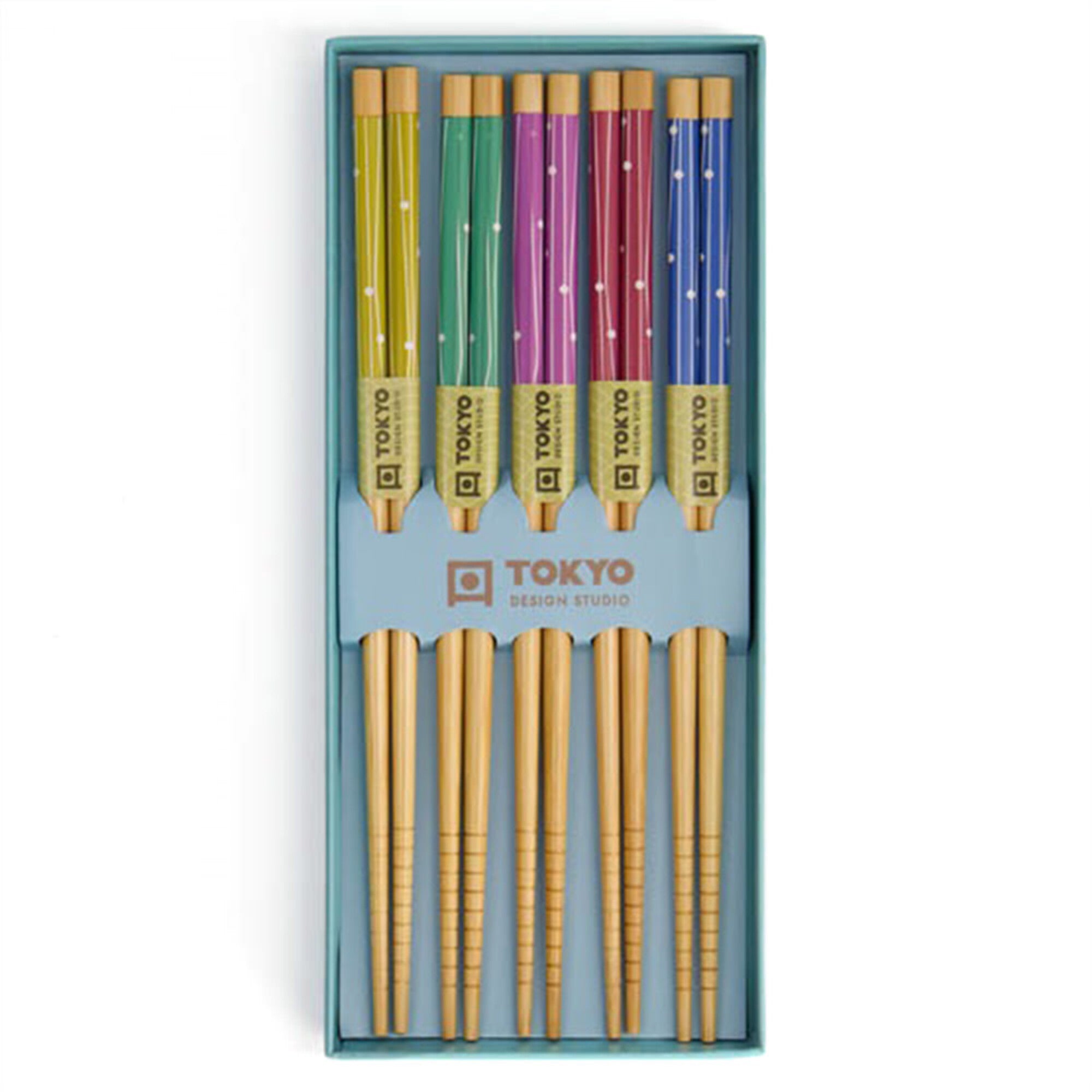 Chopstick Giftset/5 Light Blue Star