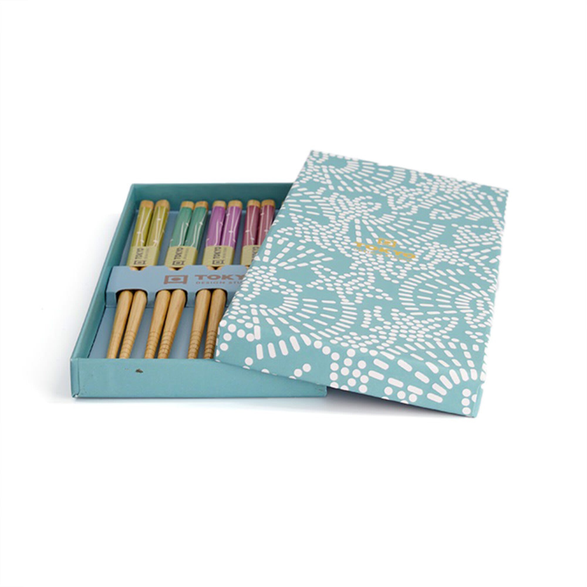 Chopstick Giftset/5 Light Blue Star