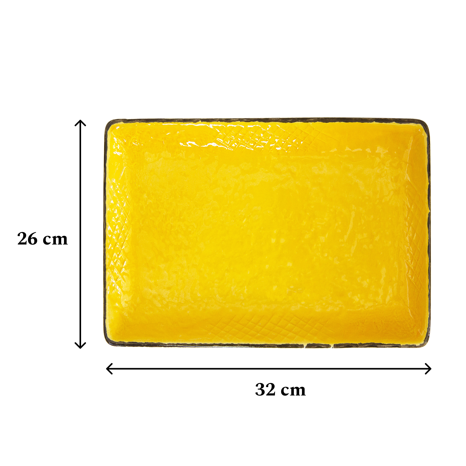 PRETA Vassoio rettangolare 32x26cm Ceramica Giallo
