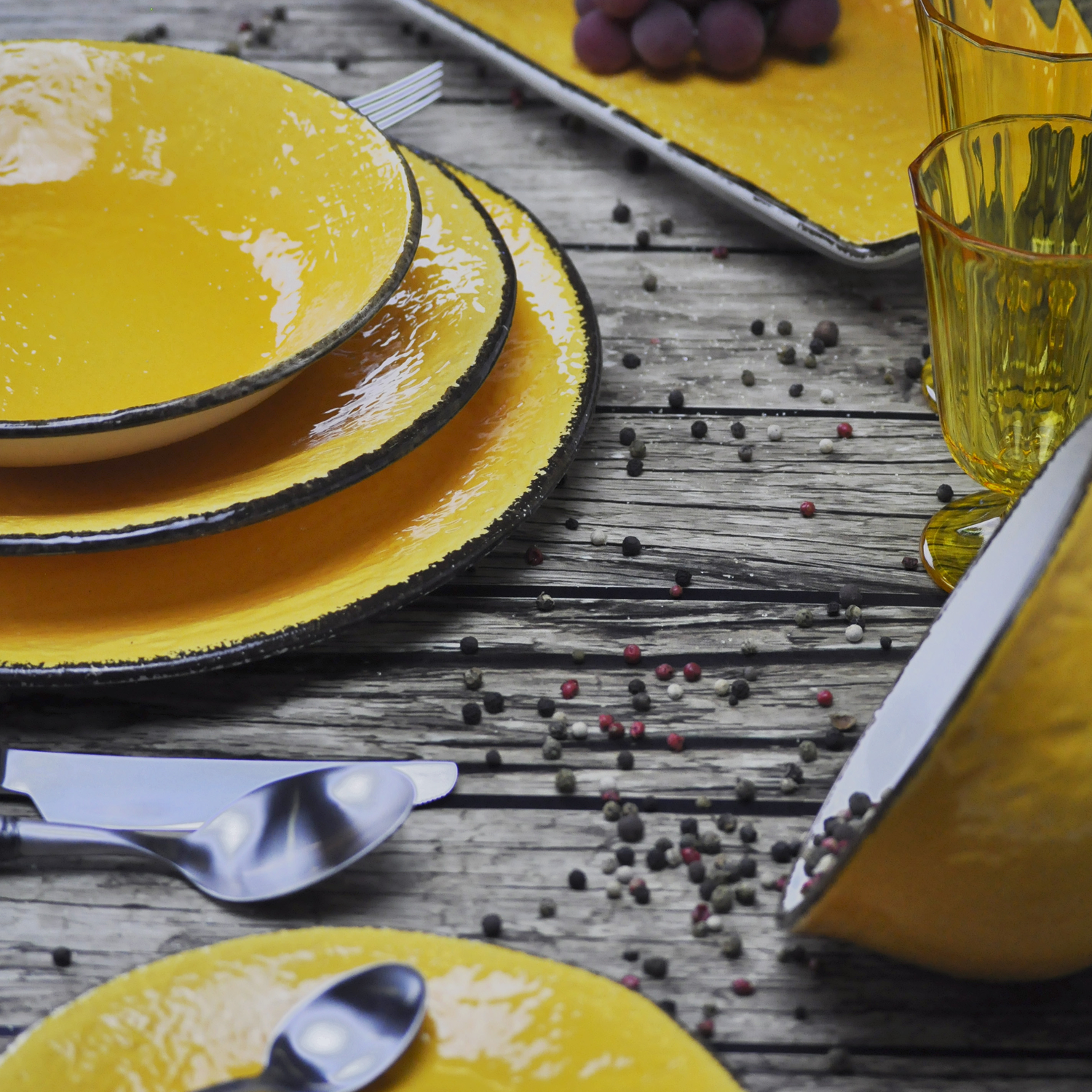 PRETA Set 6 Ciotole Colazione Giallo