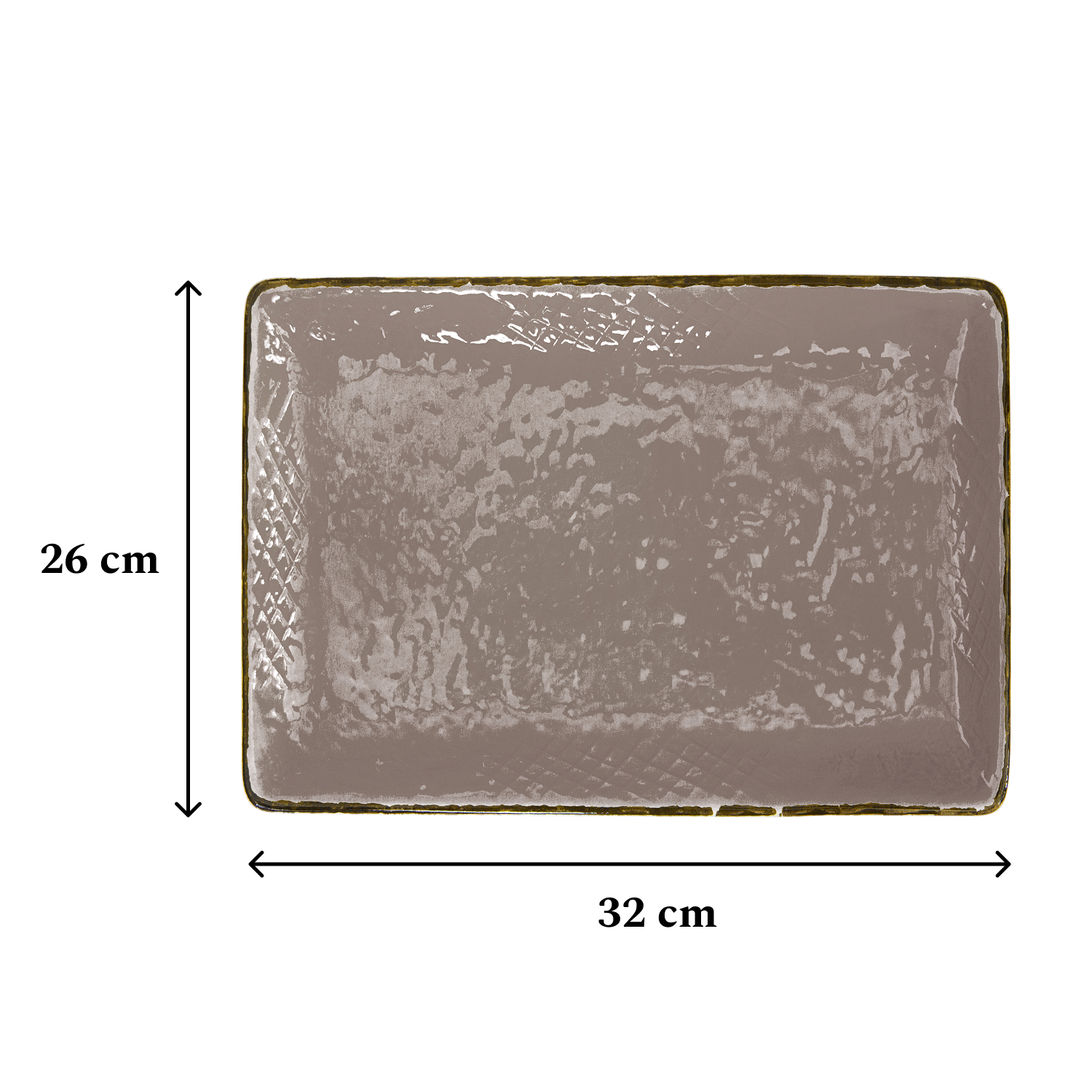 PRETA Vassoio rettangolare 32x26cm Ceramica Fango