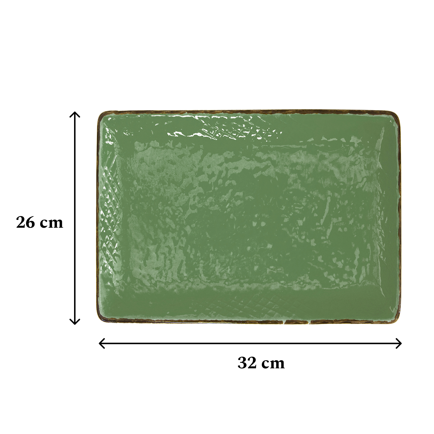 PRETA Vassoio rettangolare 32x26cm Verde bosco