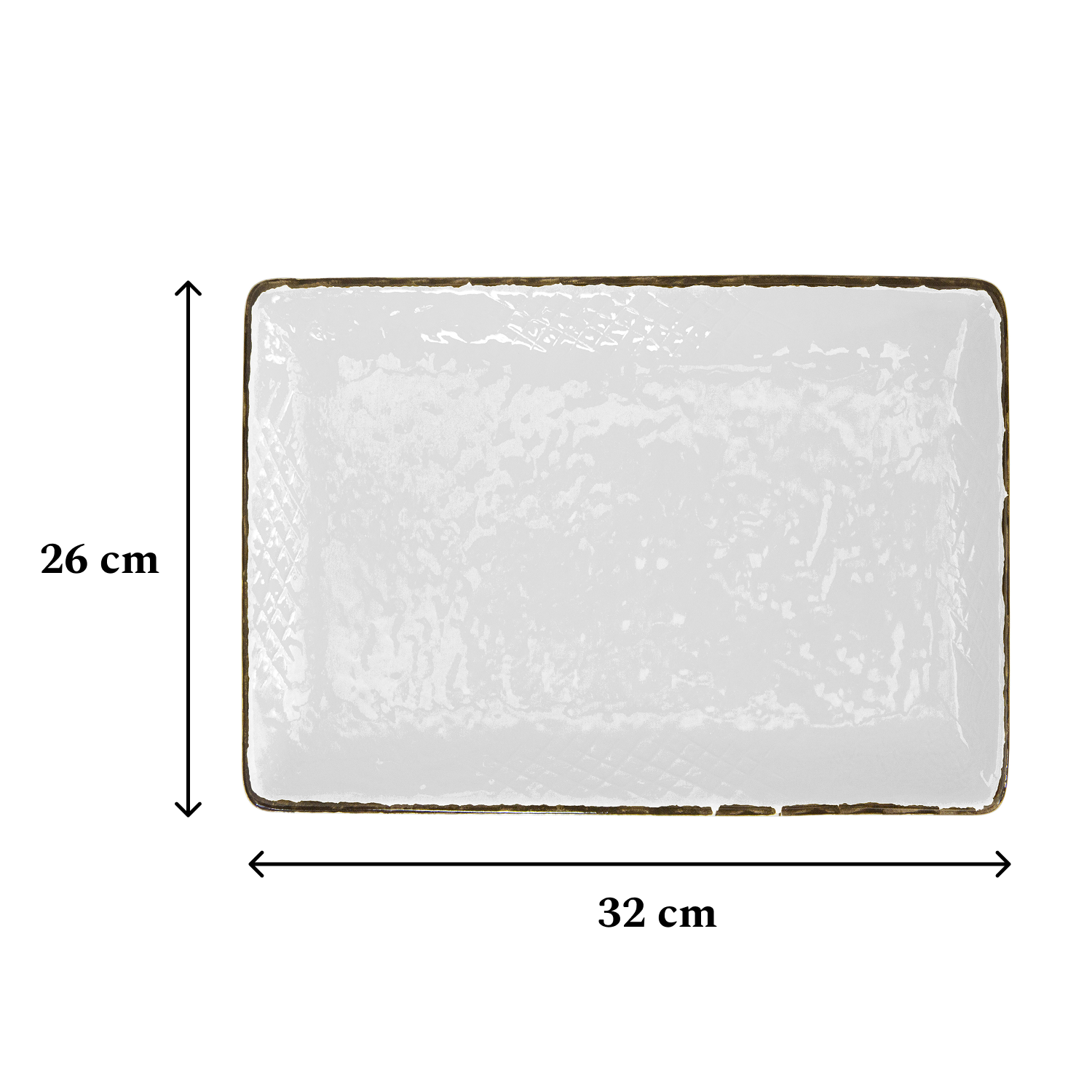 PRETA Vassoio rettangolare 32x26cm Ceramica Latte