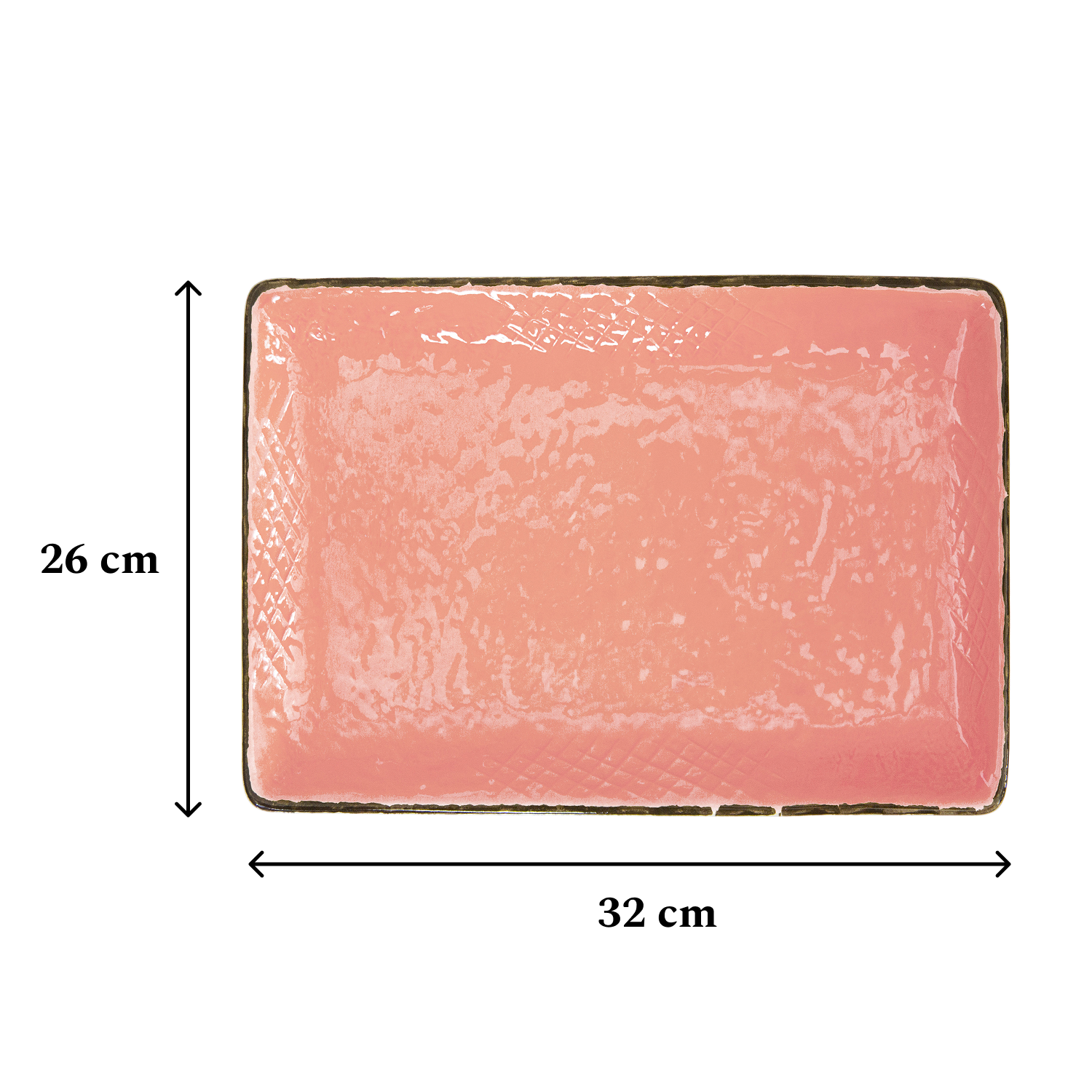 PRETA Vassoio rettangolare 32x26cm Ceramica Cipria