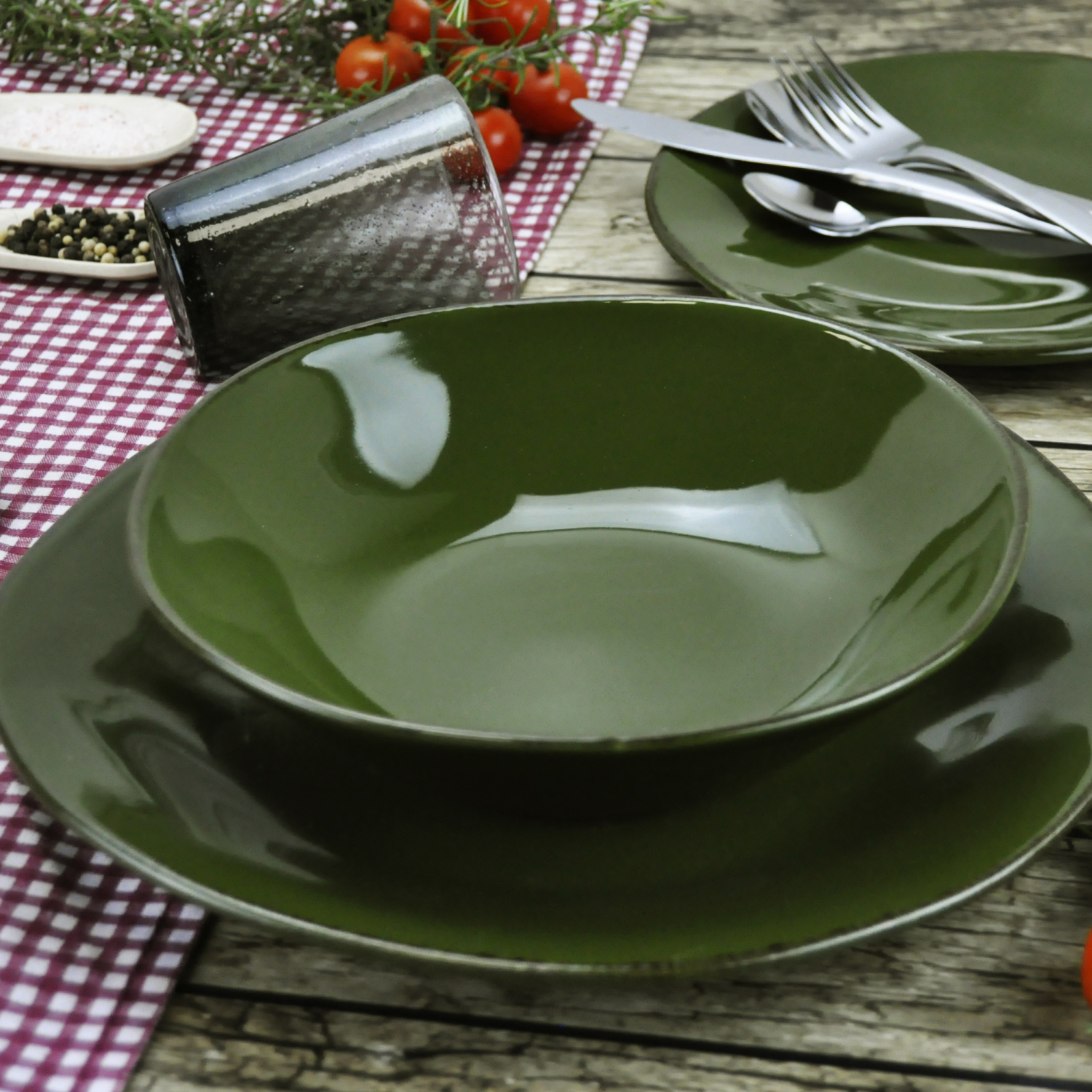 MATERIA Set 6 Piatto Frutta 23Cm Bosco