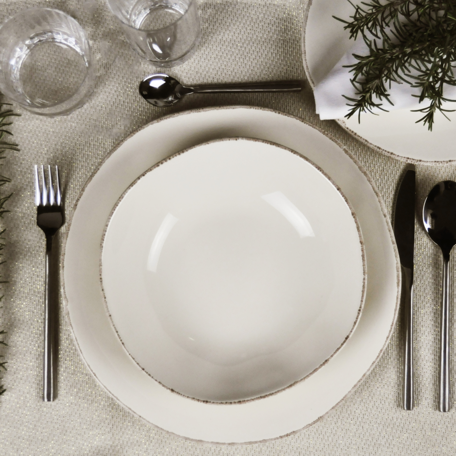 MATERIA Set 6 Piatto Frutta 23Cm Natural