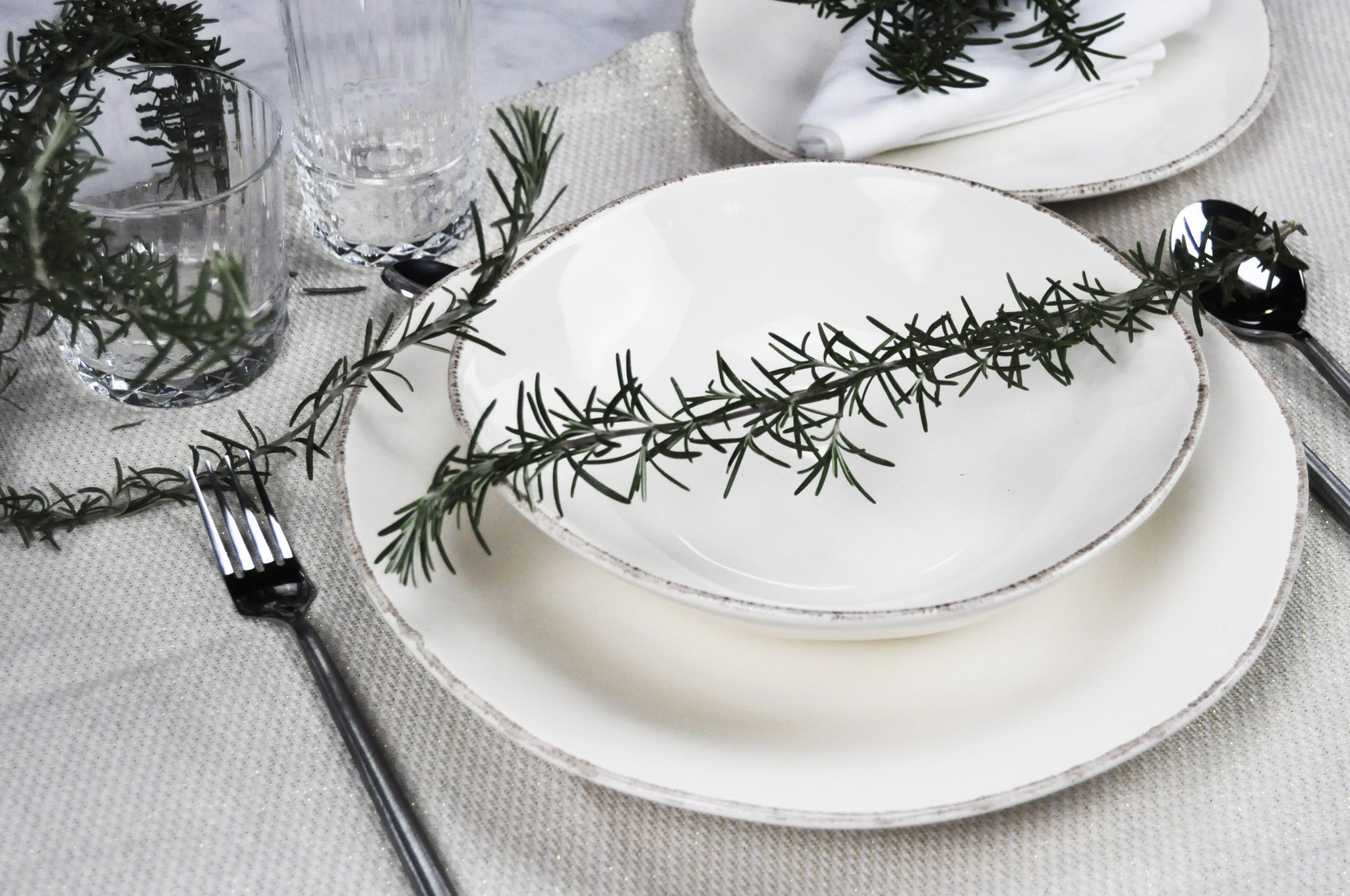 MATERIA Set Da 12 Piatti Natural