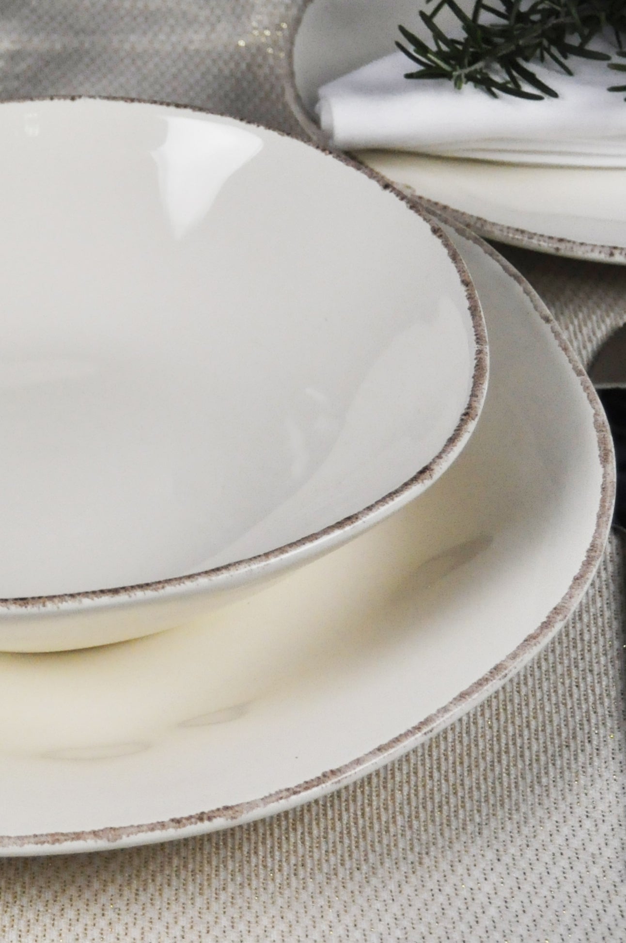 MATERIA Set Da 12 Piatti Natural