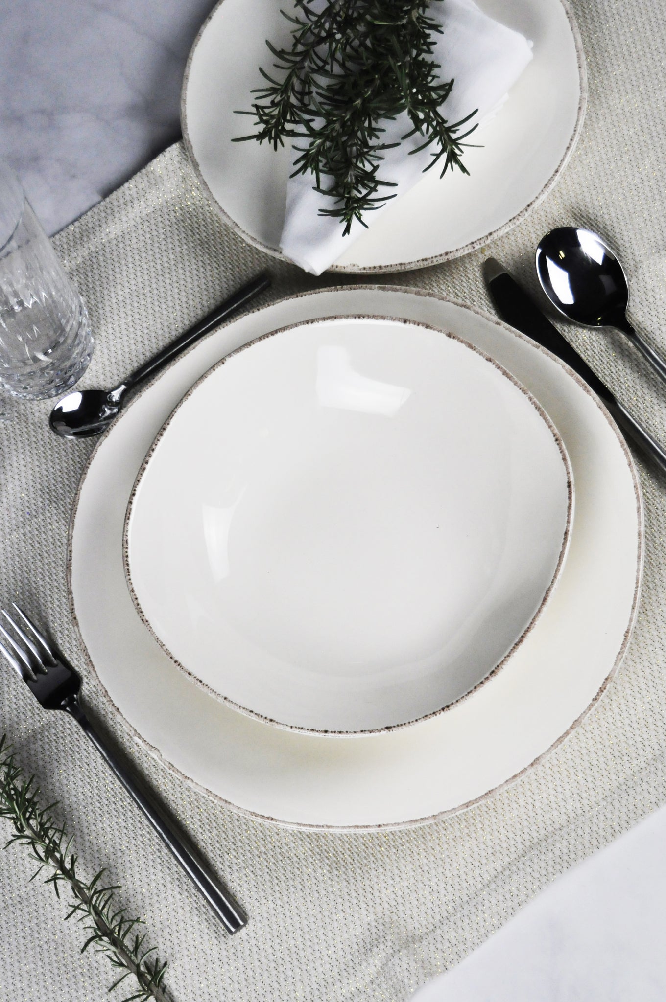 MATERIA Set Da 12 Piatti Natural