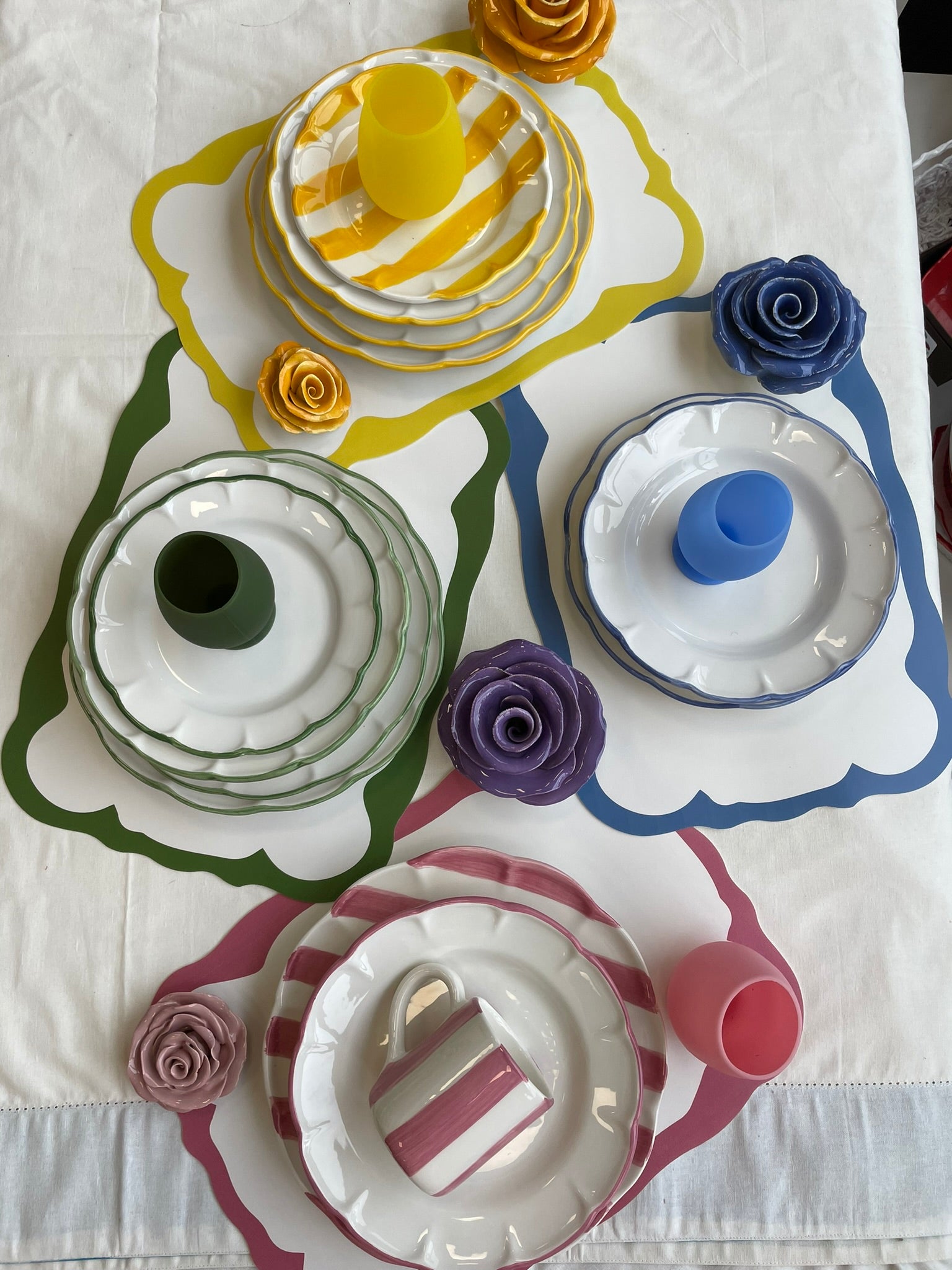 DOLCEVITA NASTRO Set Da 12 Piatti Blu