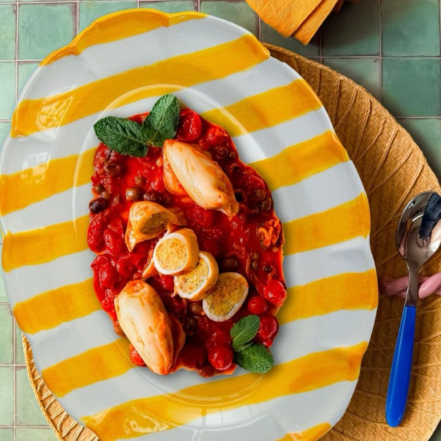 DOLCEVITA NASTRO Vassoio Ovale Blu