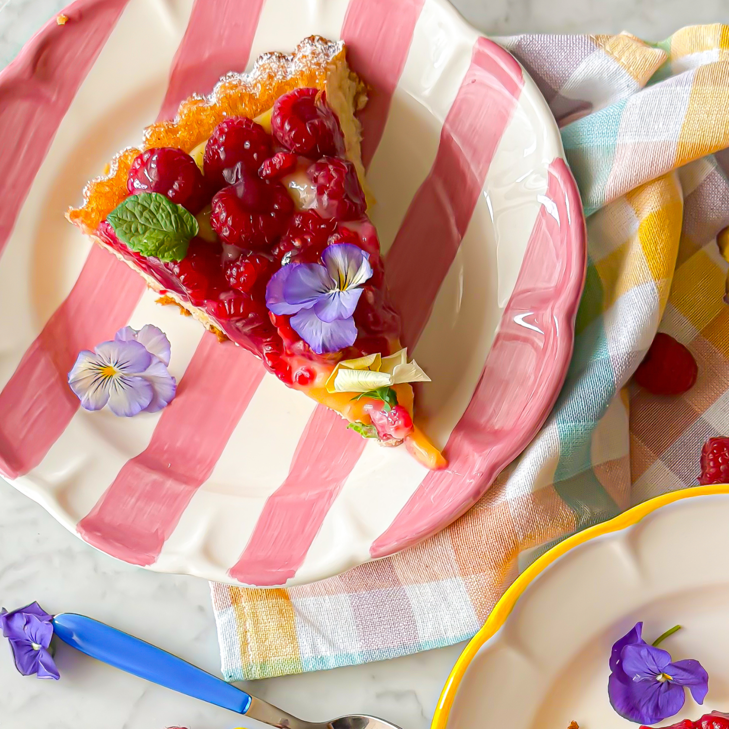 DOLCEVITA NASTRO Set 6 Piatti Frutta Rosa