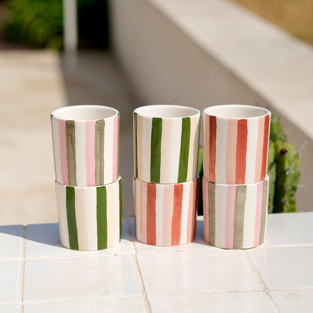 Tazza da caffè espresso in ceramica - Strisce