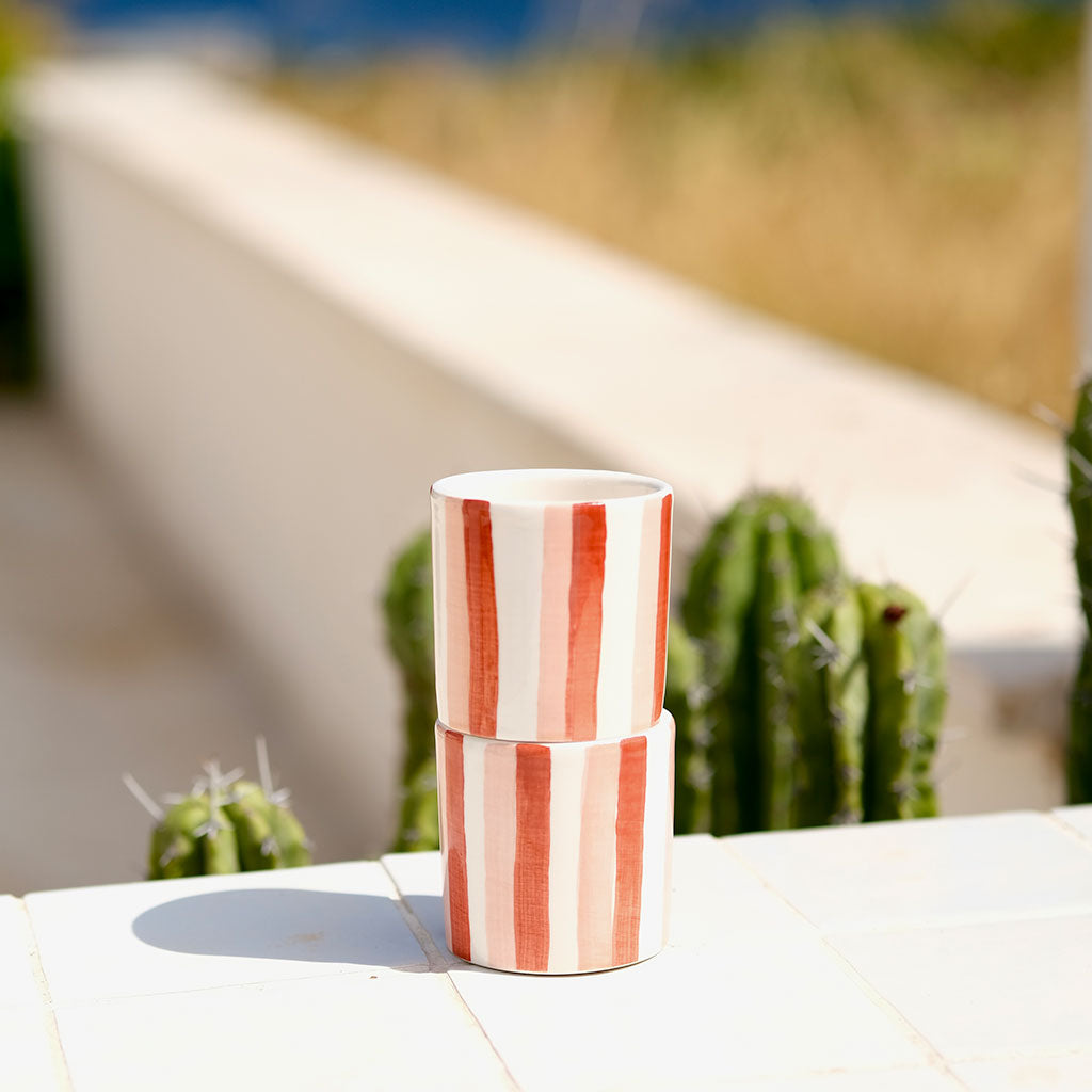 Tazza da caffè espresso in ceramica - Strisce