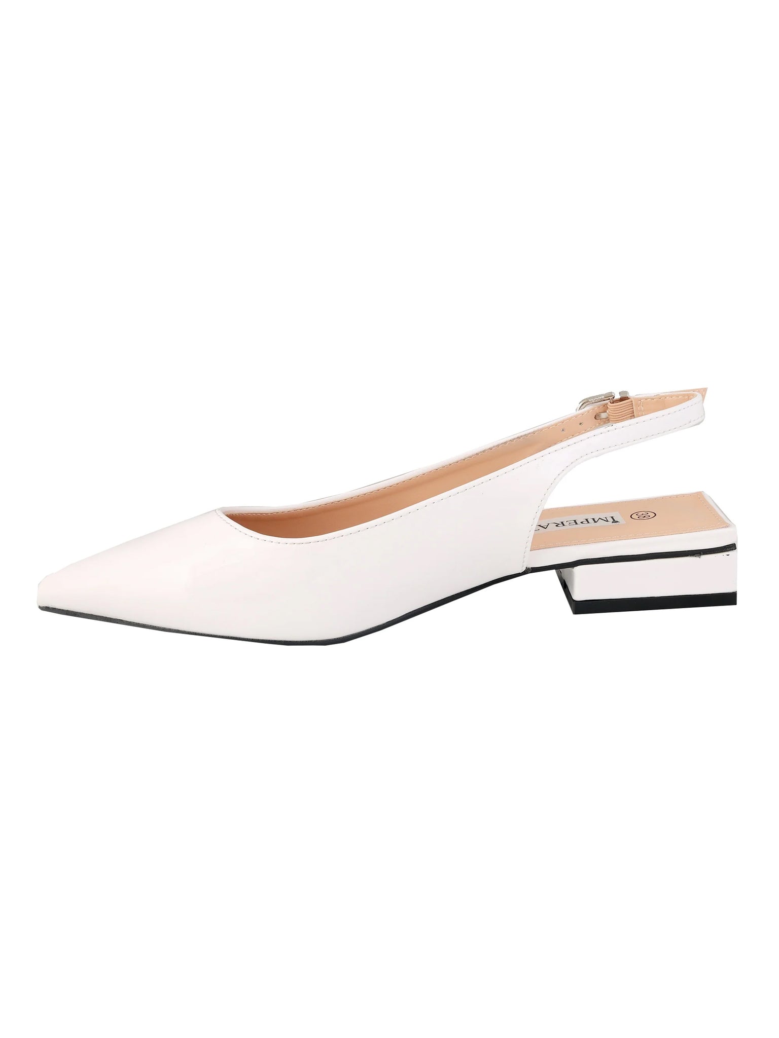 Ballerine slingback verniciate BYC9017-BIANCO - Imperatrice