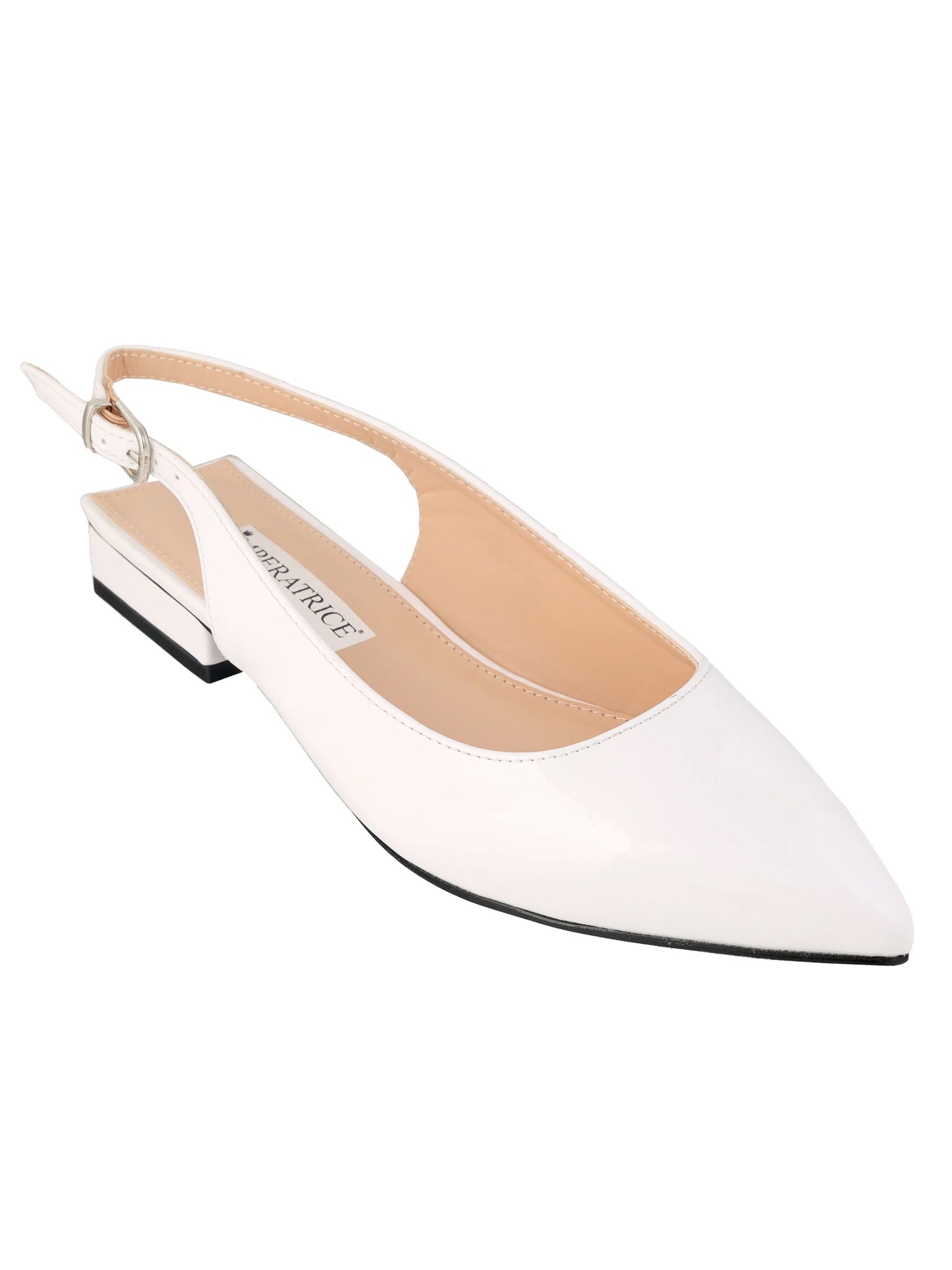 Ballerine slingback verniciate BYC9017-BIANCO - Imperatrice