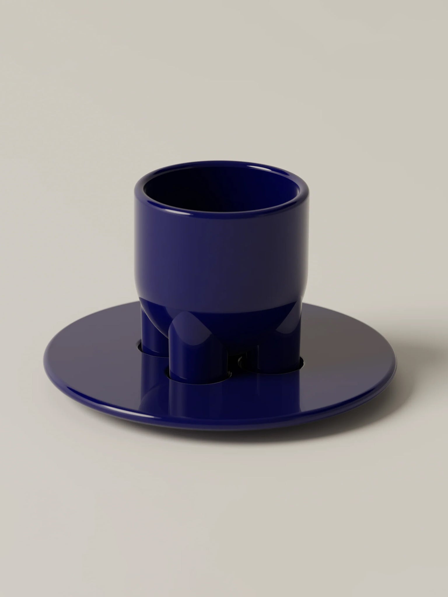 MUG WITH BIG HANDLE - COBALT