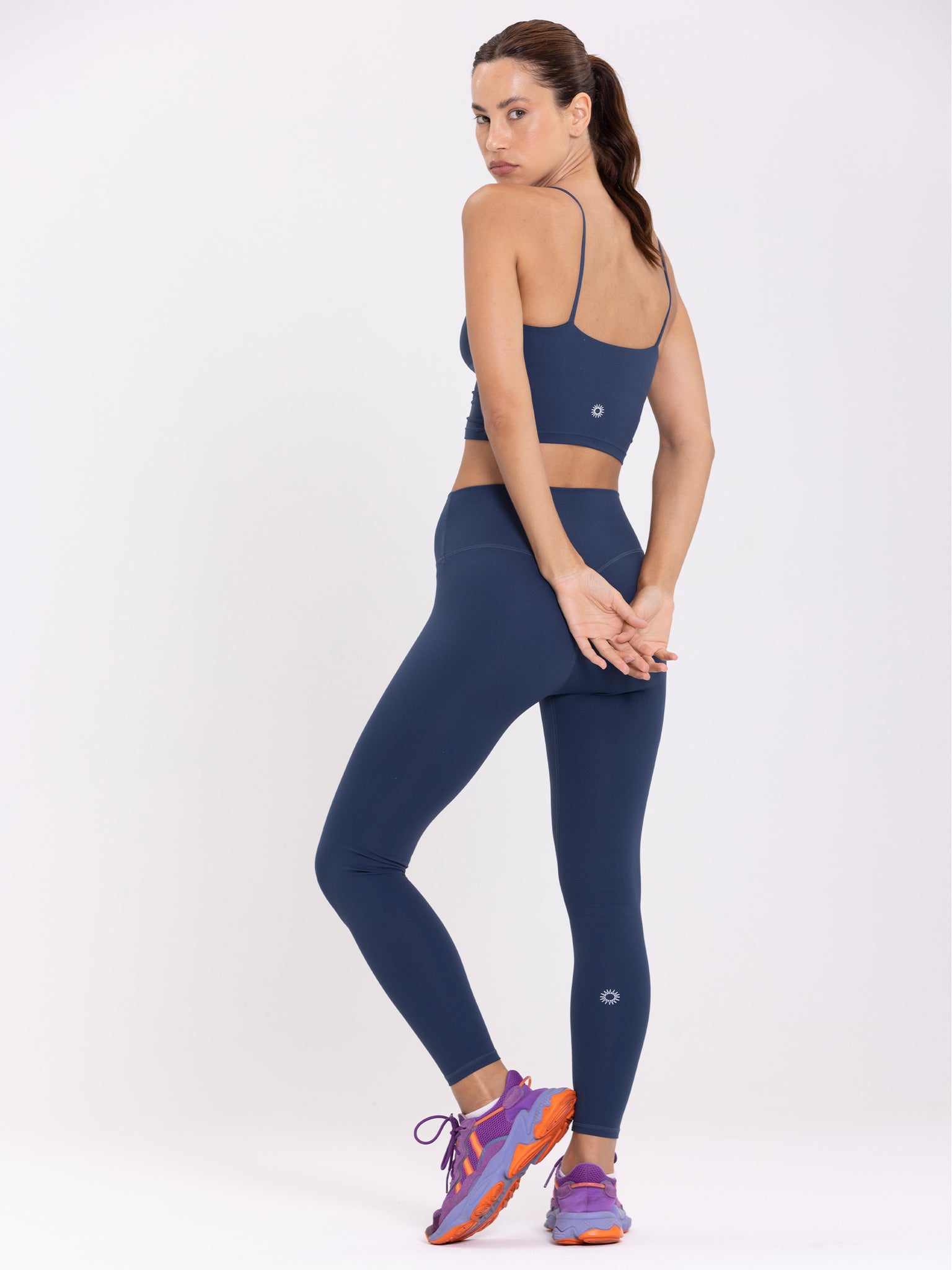 Leggings Mantra - Blu Marino - Onomaste Yoga