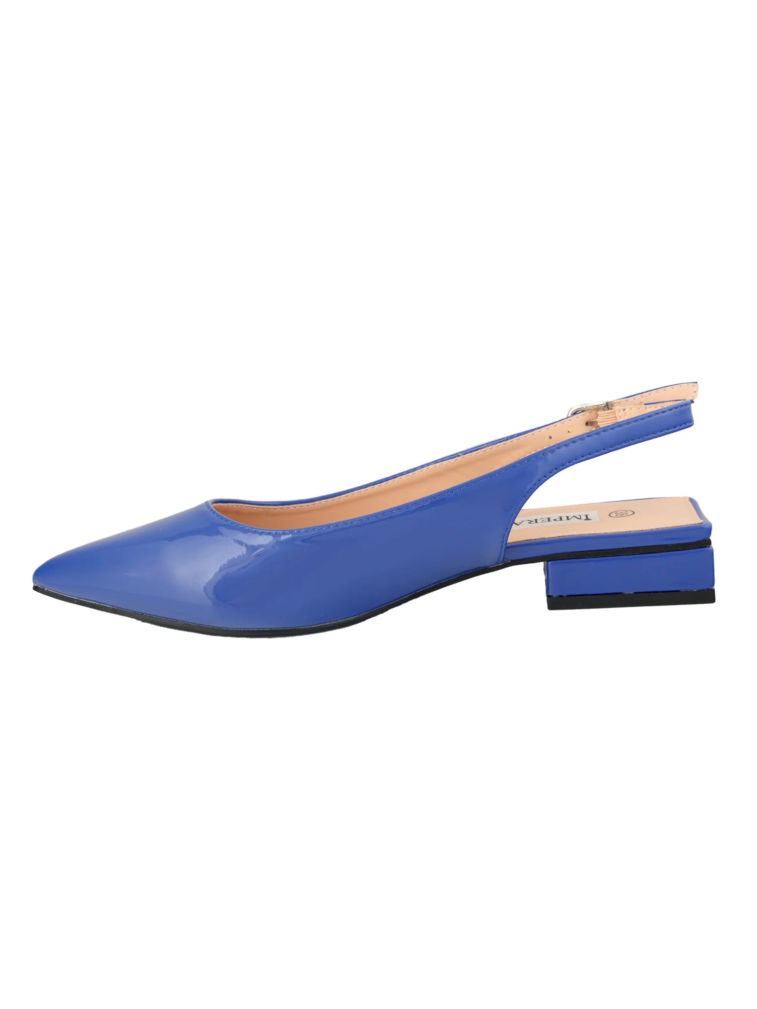 Ballerine slingback verniciate blu - Imperatrice