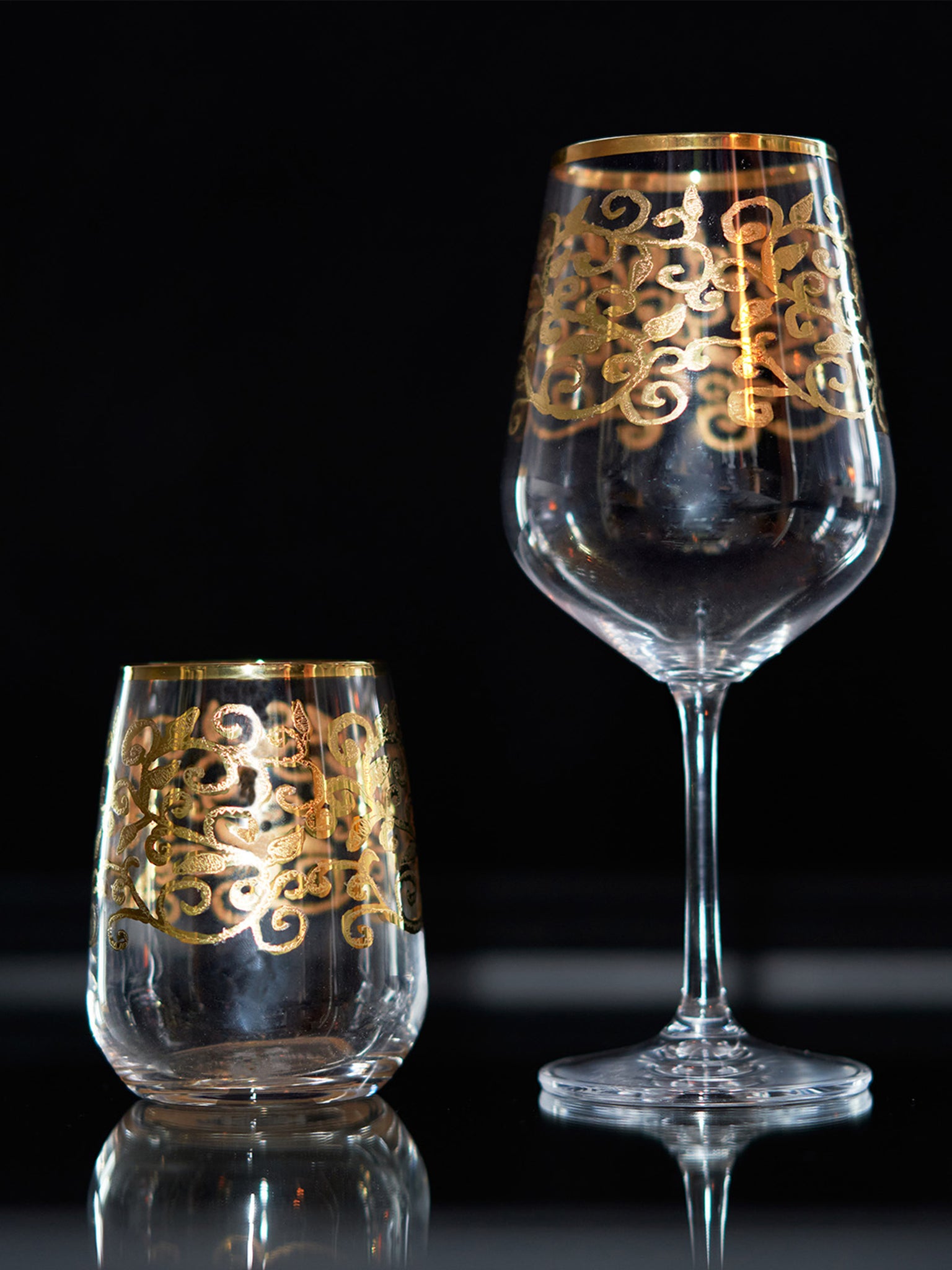 Bicchiere Acqua Set 6 Pezzi - Gold Barocco Oro