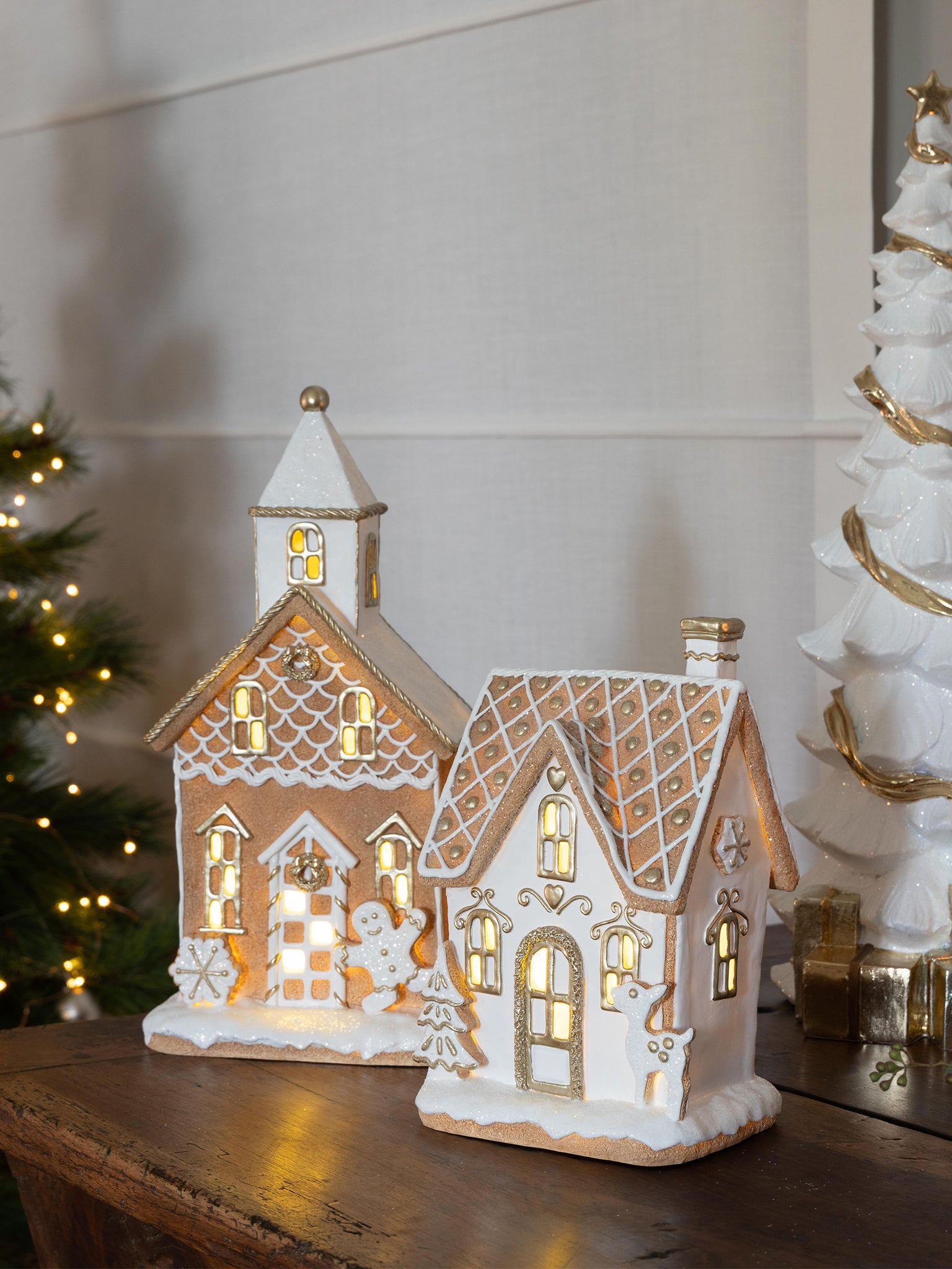 Casetta Gingerbread Grande Con Led 11,5x33x18 cm