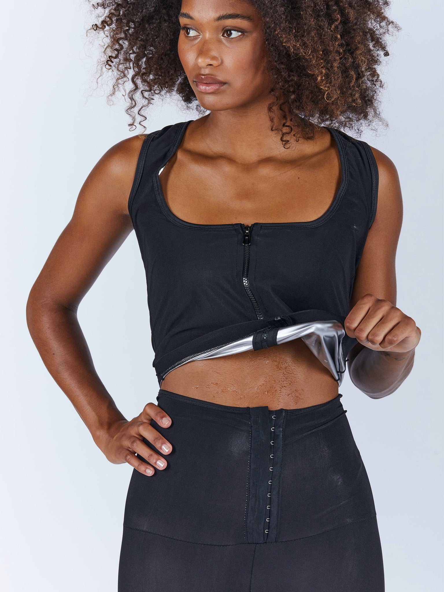 Collant In Felpa - Nero/Argento - Onamaste Yoga
