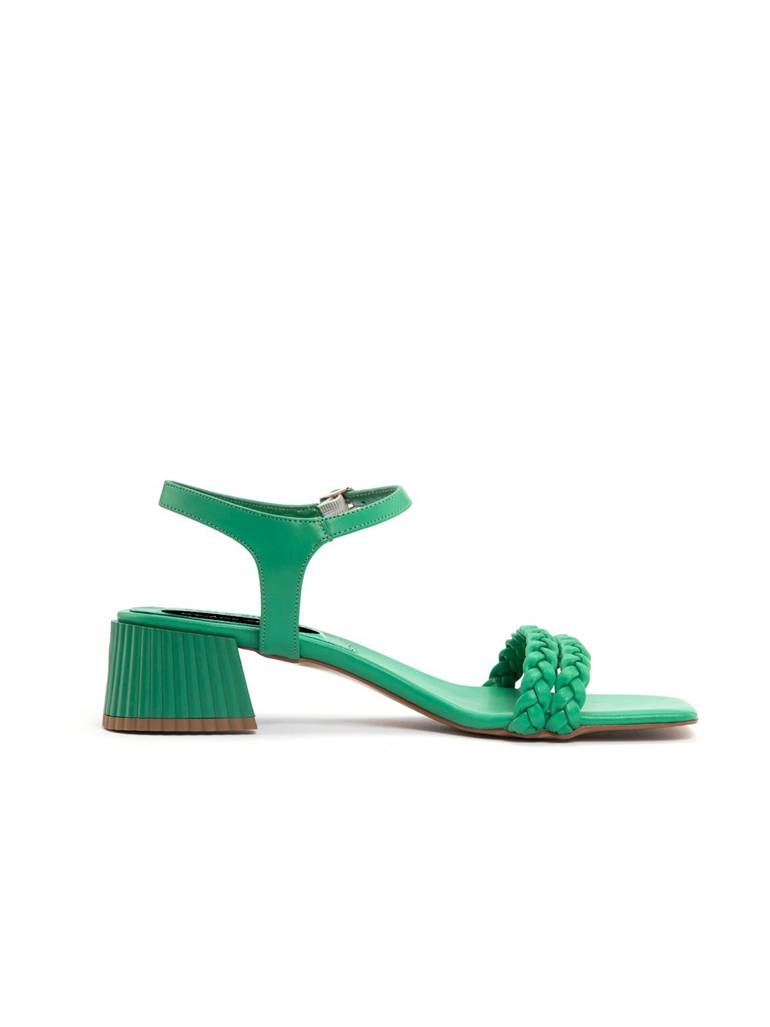 SANDALO CON TACCO MEDIO-BASSO Green Fashion Attitude