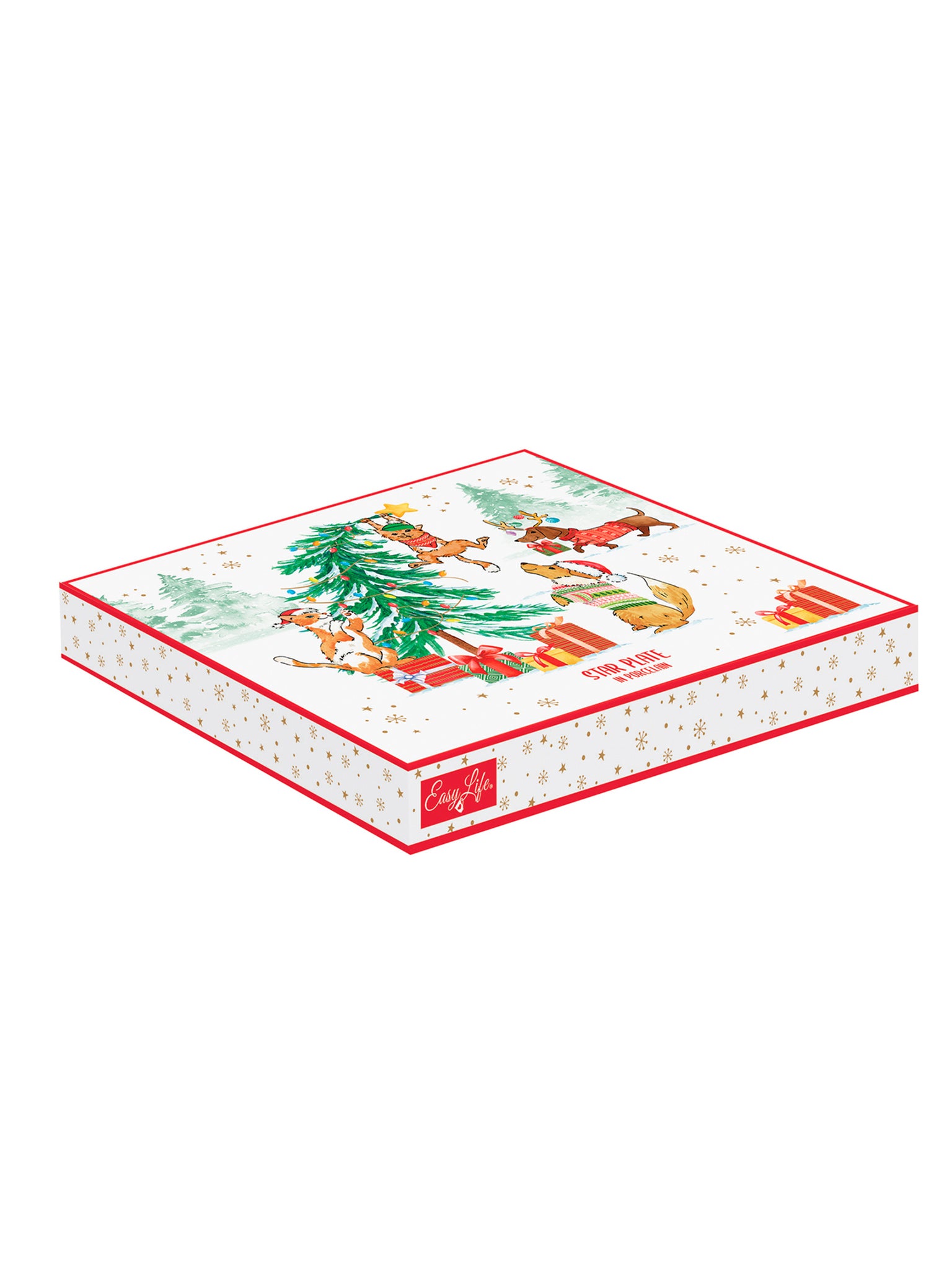 Piatto in porcellana Ø 22,5 cm in scatola regalo CHRISTMAS GANG