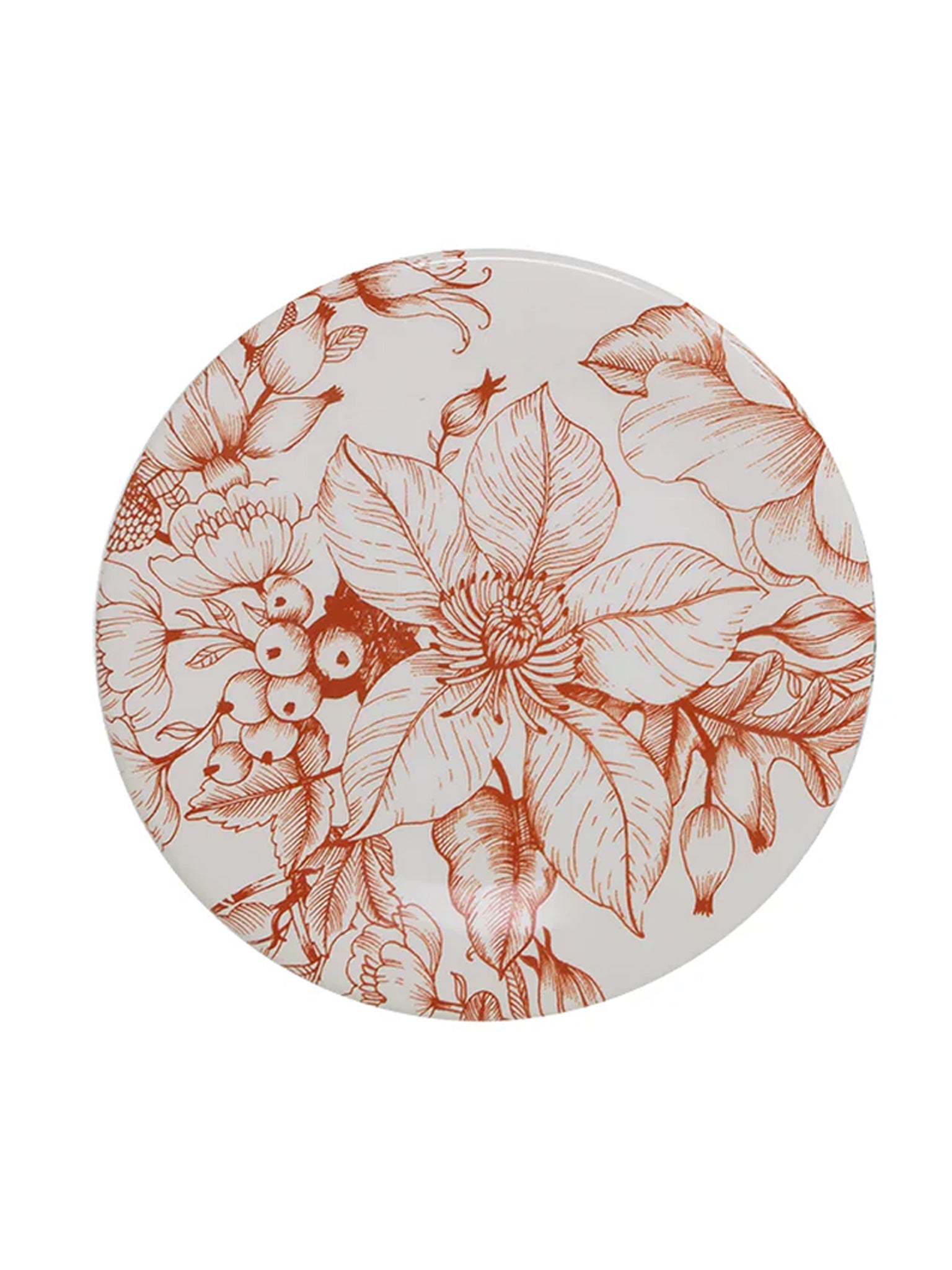 Set 6 piatti frutta ceramica sottosmalto Jacquard rosso 89128