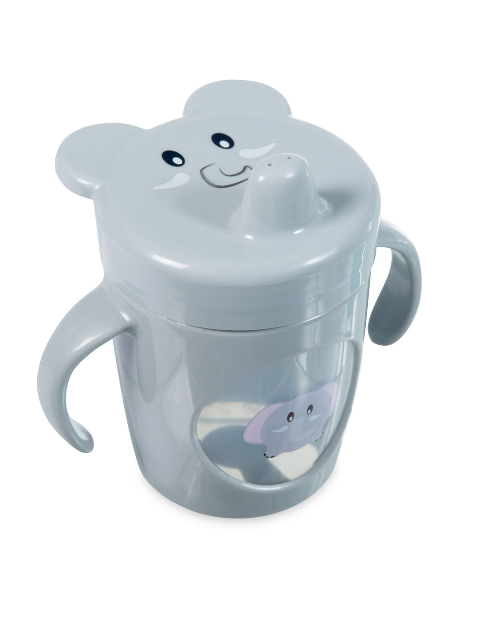 Elefantino, Tazza Con Beccuccio Resistente Ai Morsi, Secondi Sorsi, 6+ Mesi, 260 Ml, Grigio