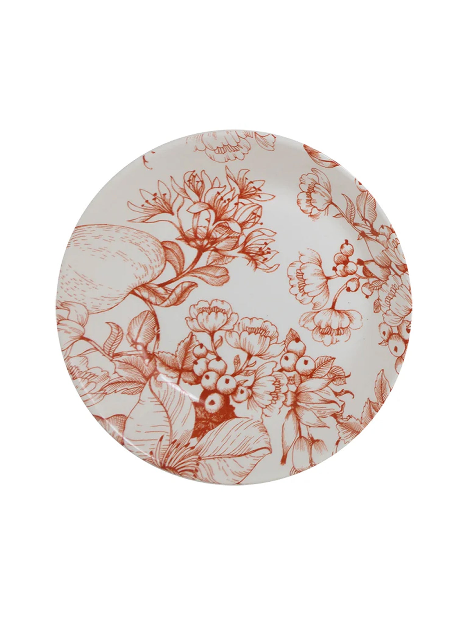 Set 6 piatti fondi ceramica sottosmalto Jacquard rosso 89111