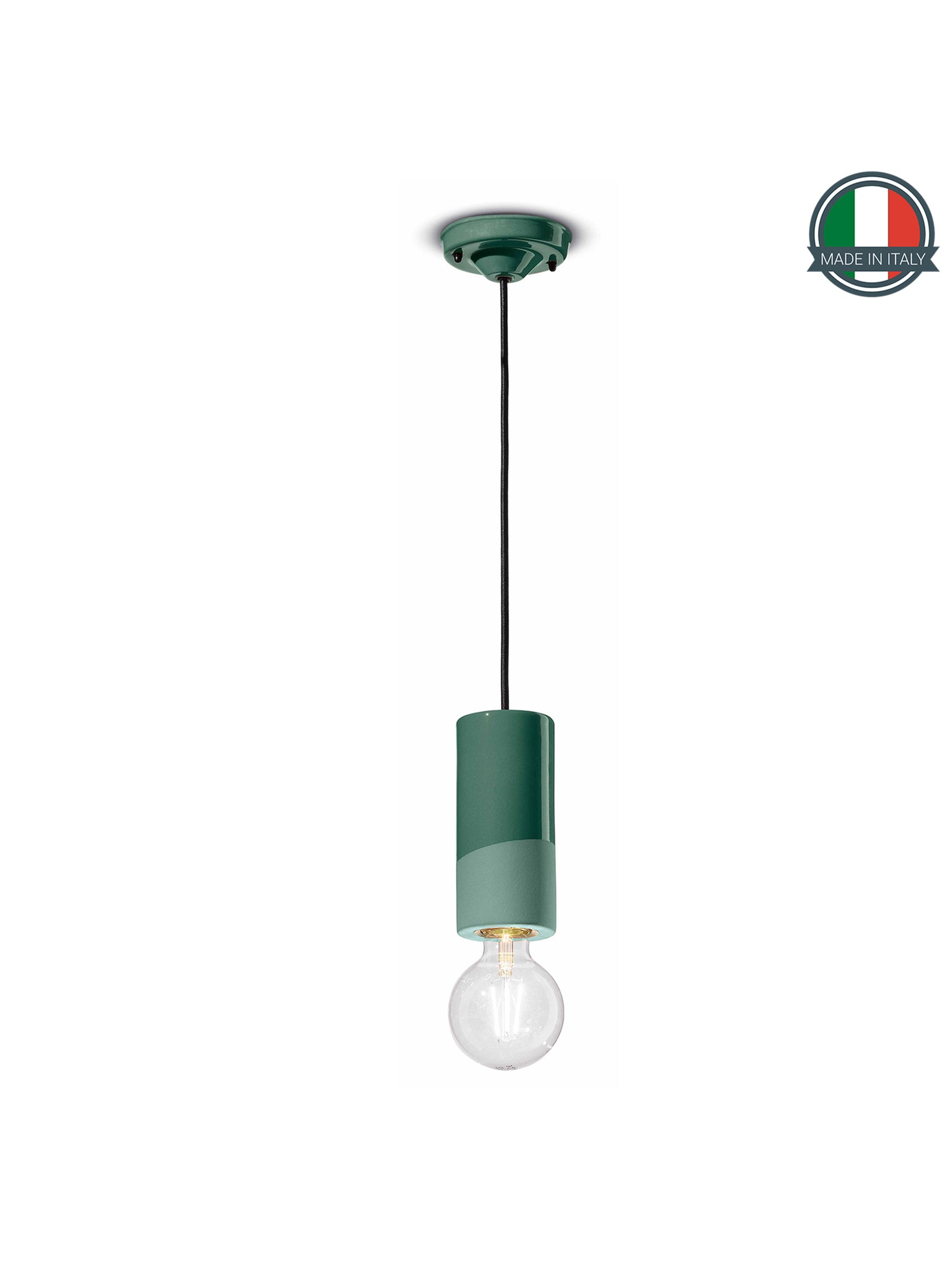 Lampada A Sospensione Pi Verde Bottiglia