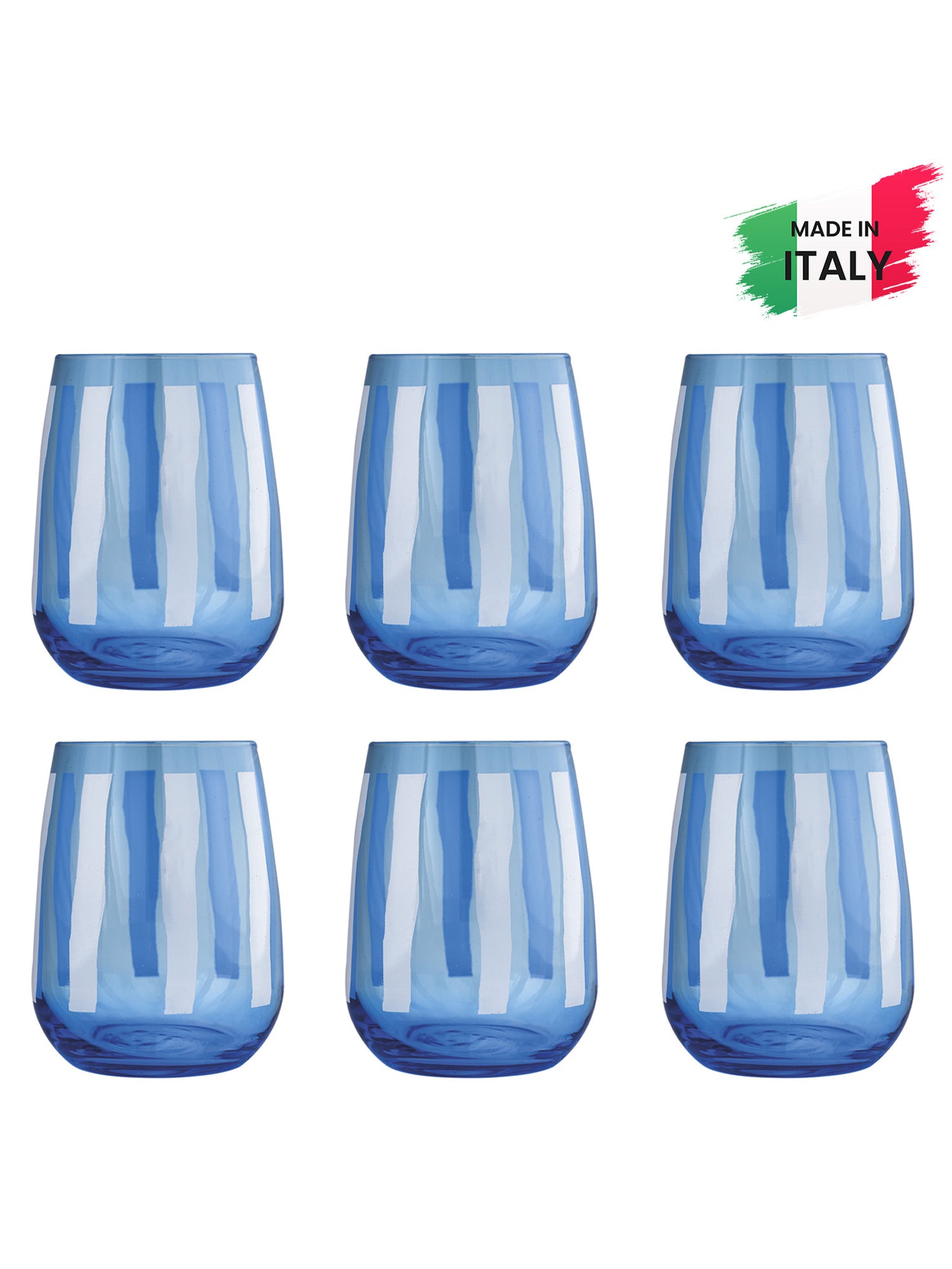 Bicchiere Acqua Set 6 Pezzi - Fior Di Loto Blu