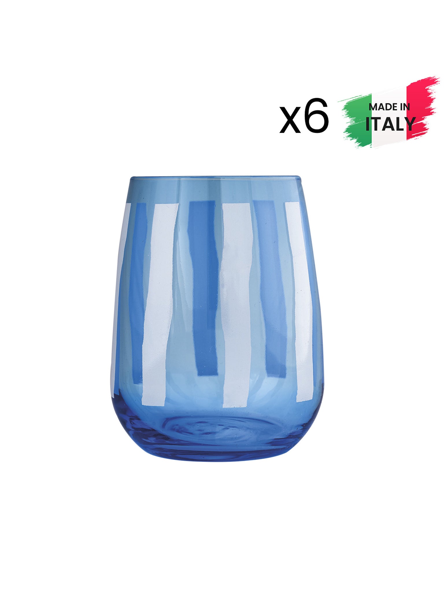 Bicchiere Acqua Set 6 Pezzi - Fior Di Loto Blu