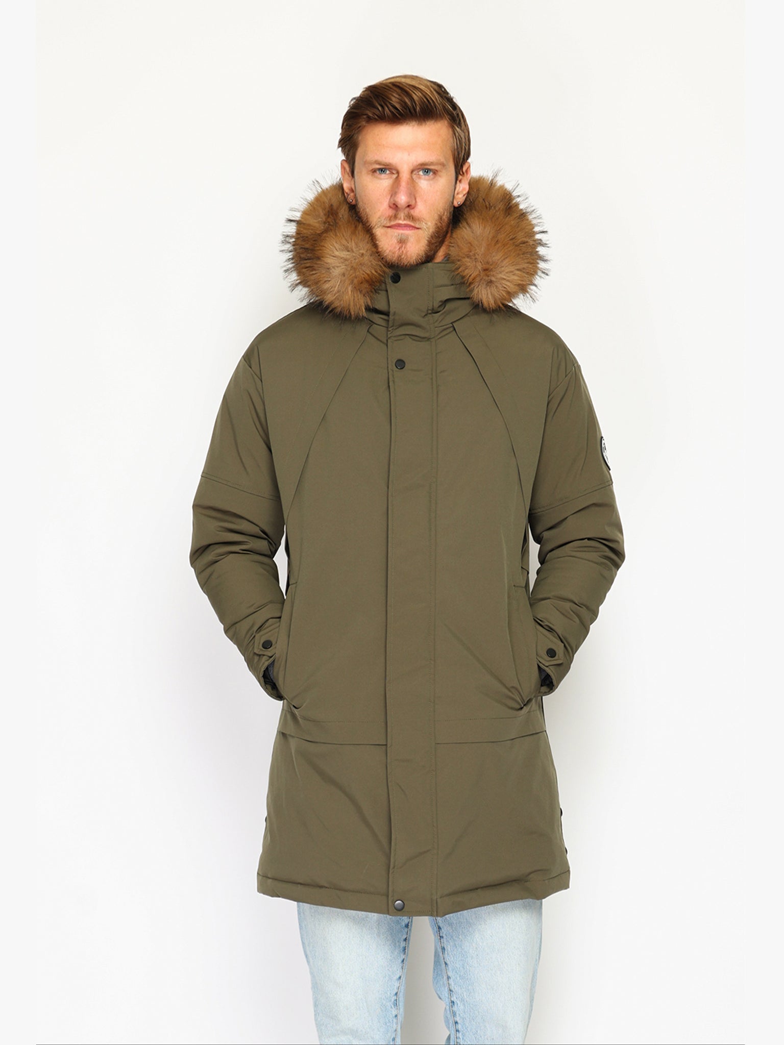 Piumino Semi-Lungo Impermeabile Con Isolamento Termico Fino A -20°C - Khaki