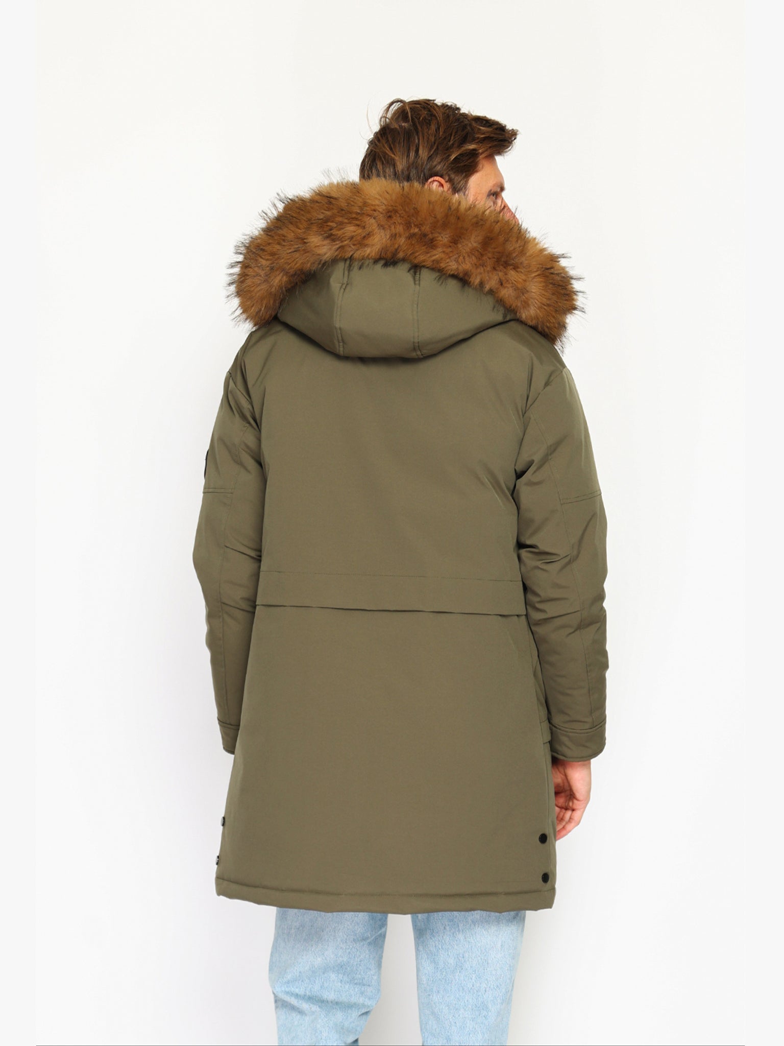 Piumino Semi-Lungo Impermeabile Con Isolamento Termico Fino A -20°C - Khaki