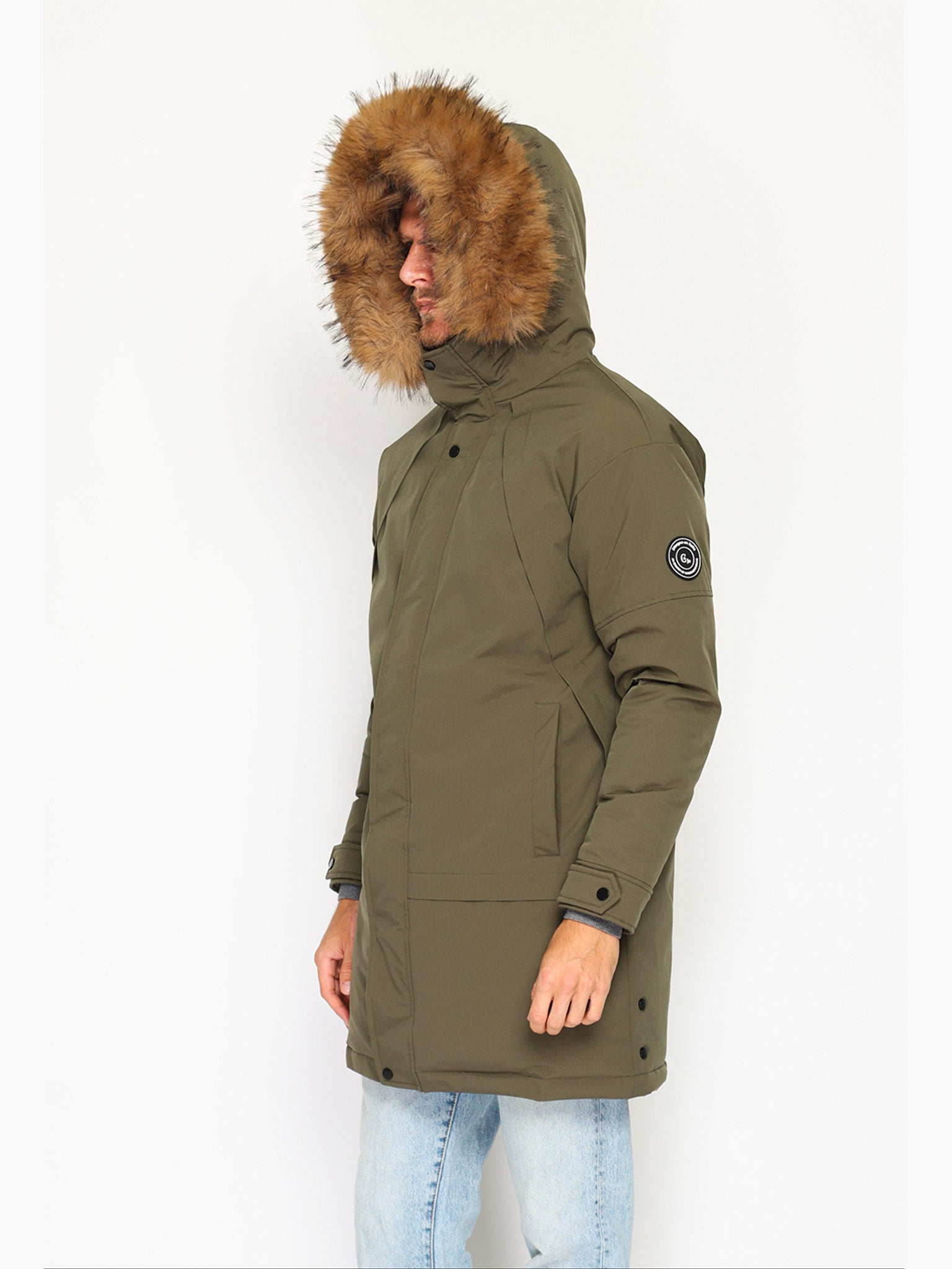 Piumino Semi-Lungo Impermeabile Con Isolamento Termico Fino A -20°C - Khaki