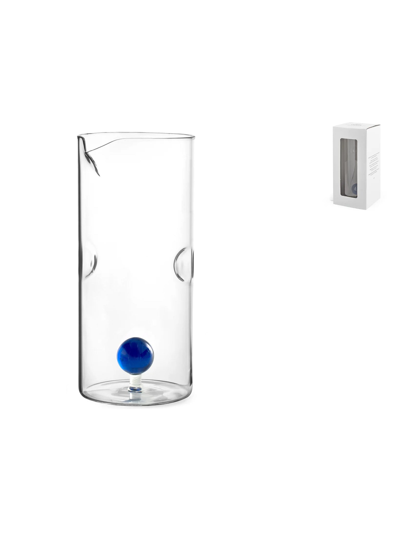 Caraffa borosilicato con sfera blu 1,4 lt