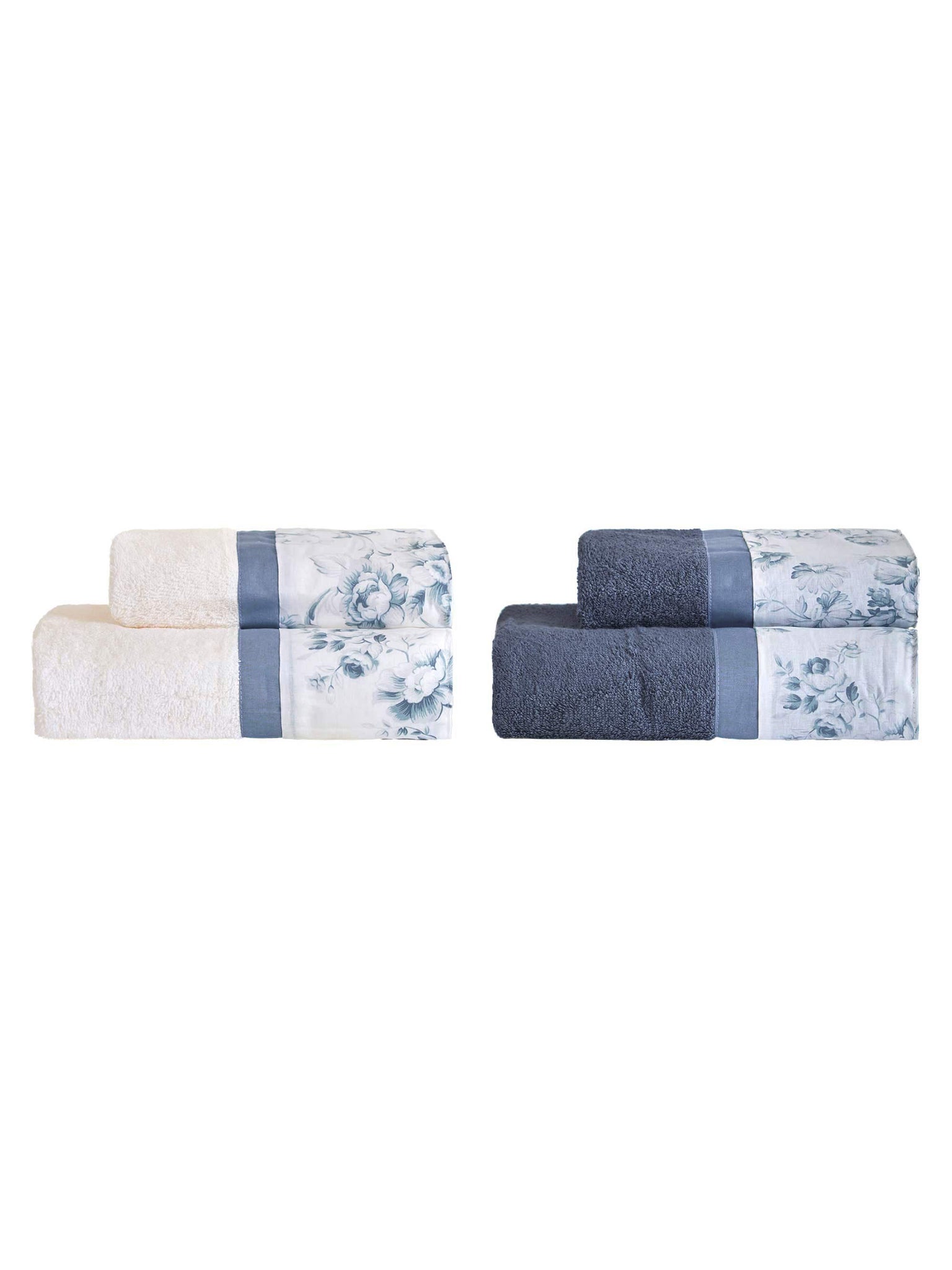 AMELIA Set Spugna 4 Pezzi Viso + Ospite, Blu