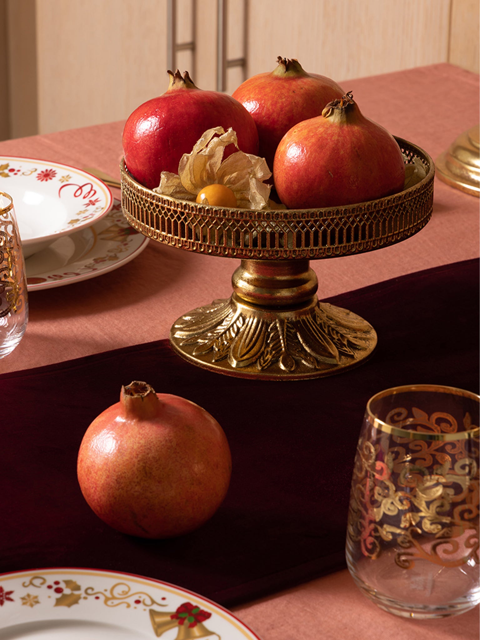 Alzata grande oro Maraja 86981 - 24x16x24 cm