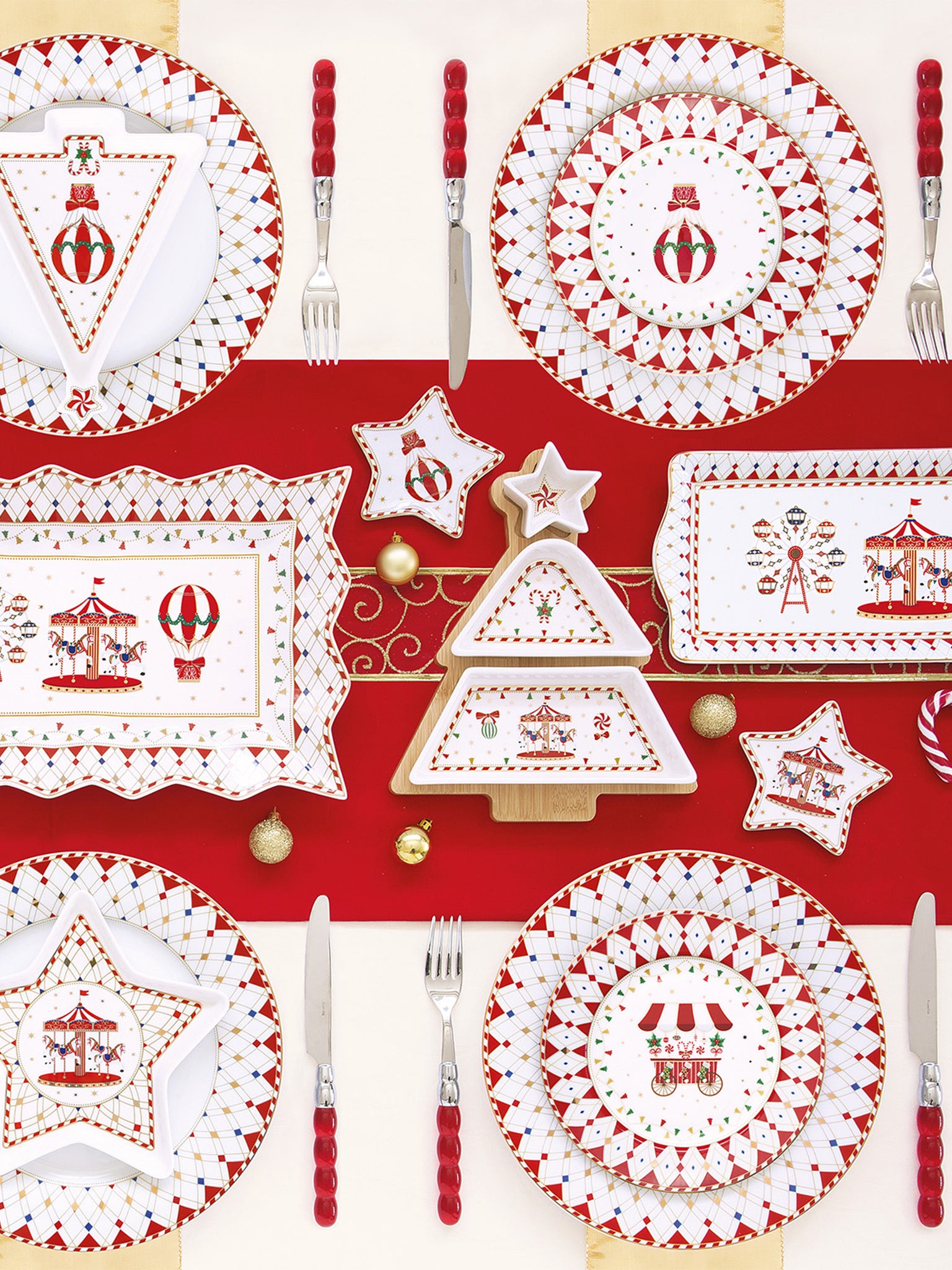 Set 4 poggiabustine da the CHRISTMAS WONDERLAND