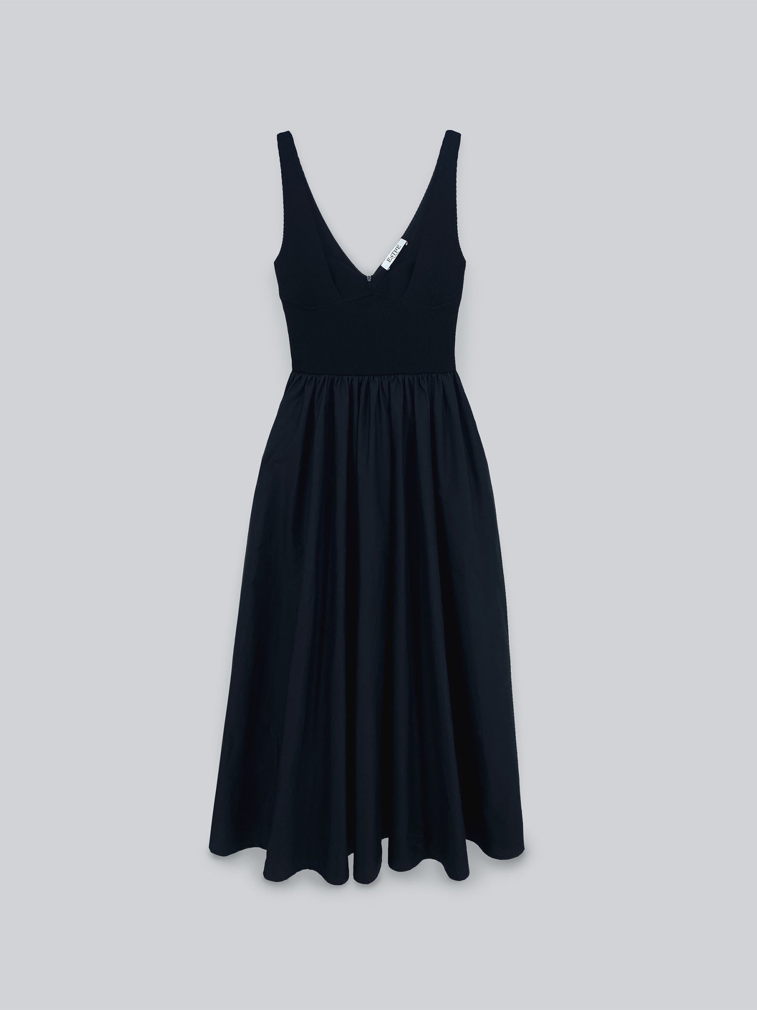 Poplin and Rib Maxi Dress - ESTHÉ