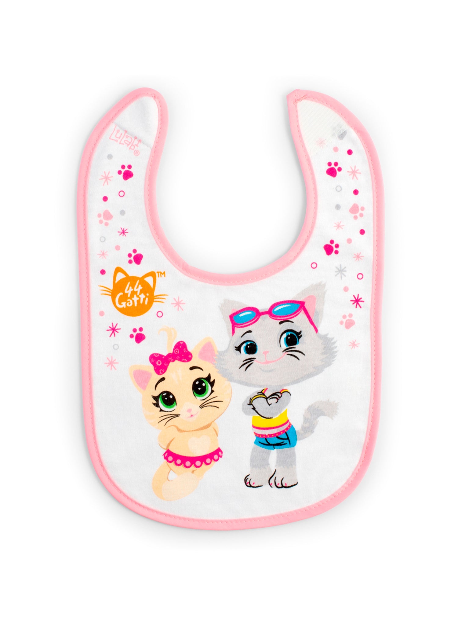 44 Gatti Set 3 Bavaglini In Cotone, Girl