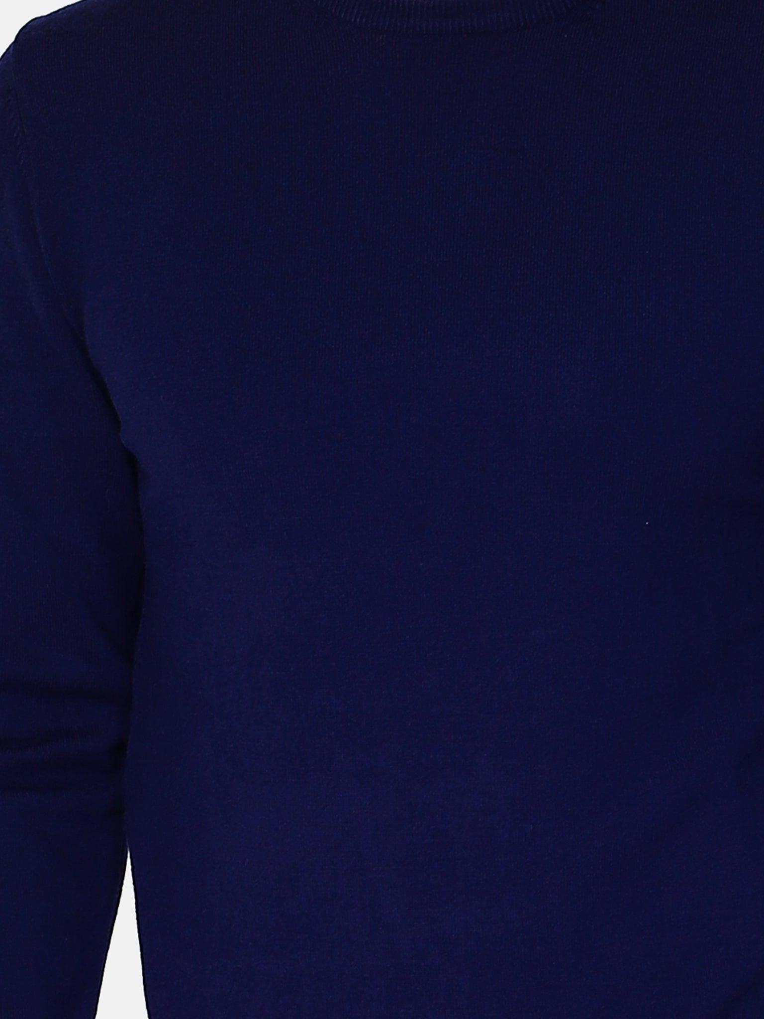 Maglione Classico Girocollo Maniche Lunghe 3 Strati - Blu Notte