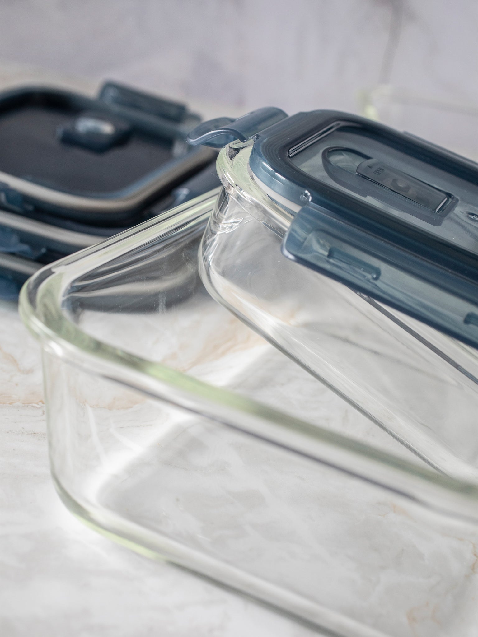 Contenitore In Vetro Borosilicato Con Coperchio Rettangolare - 370ML