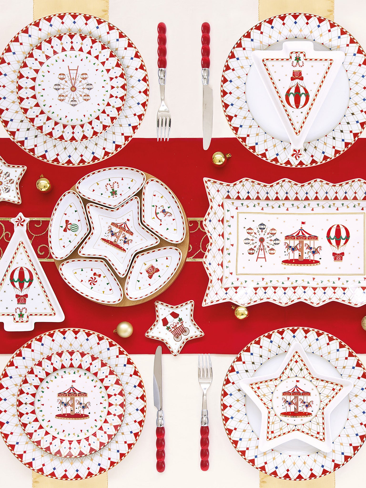 Piatto torta Ø 32 cm con paletta CHRISTMAS WONDERLAND