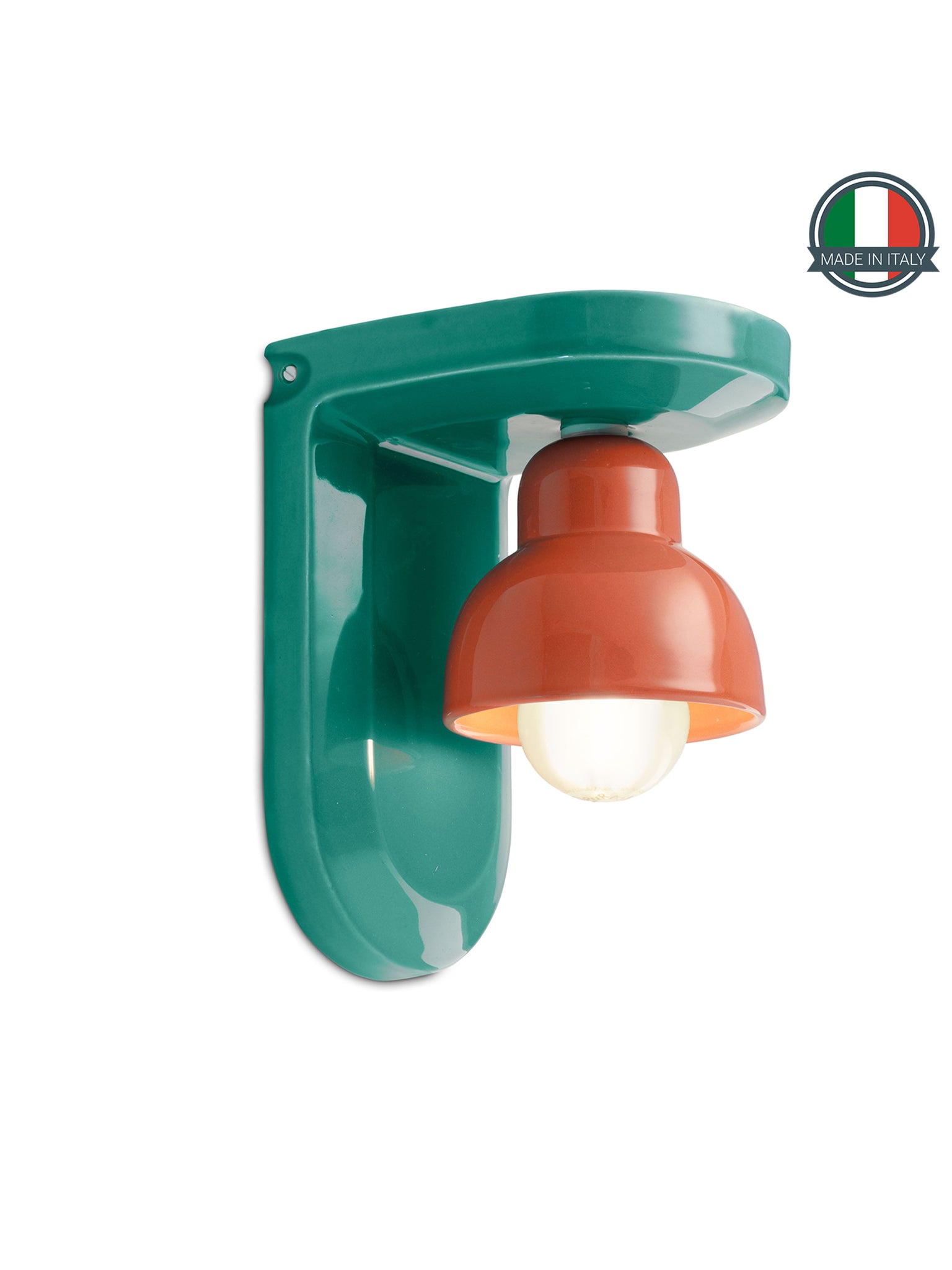 Lampada A Parete Berimbau Turchese + Arancio Pokè C2600(TUP)