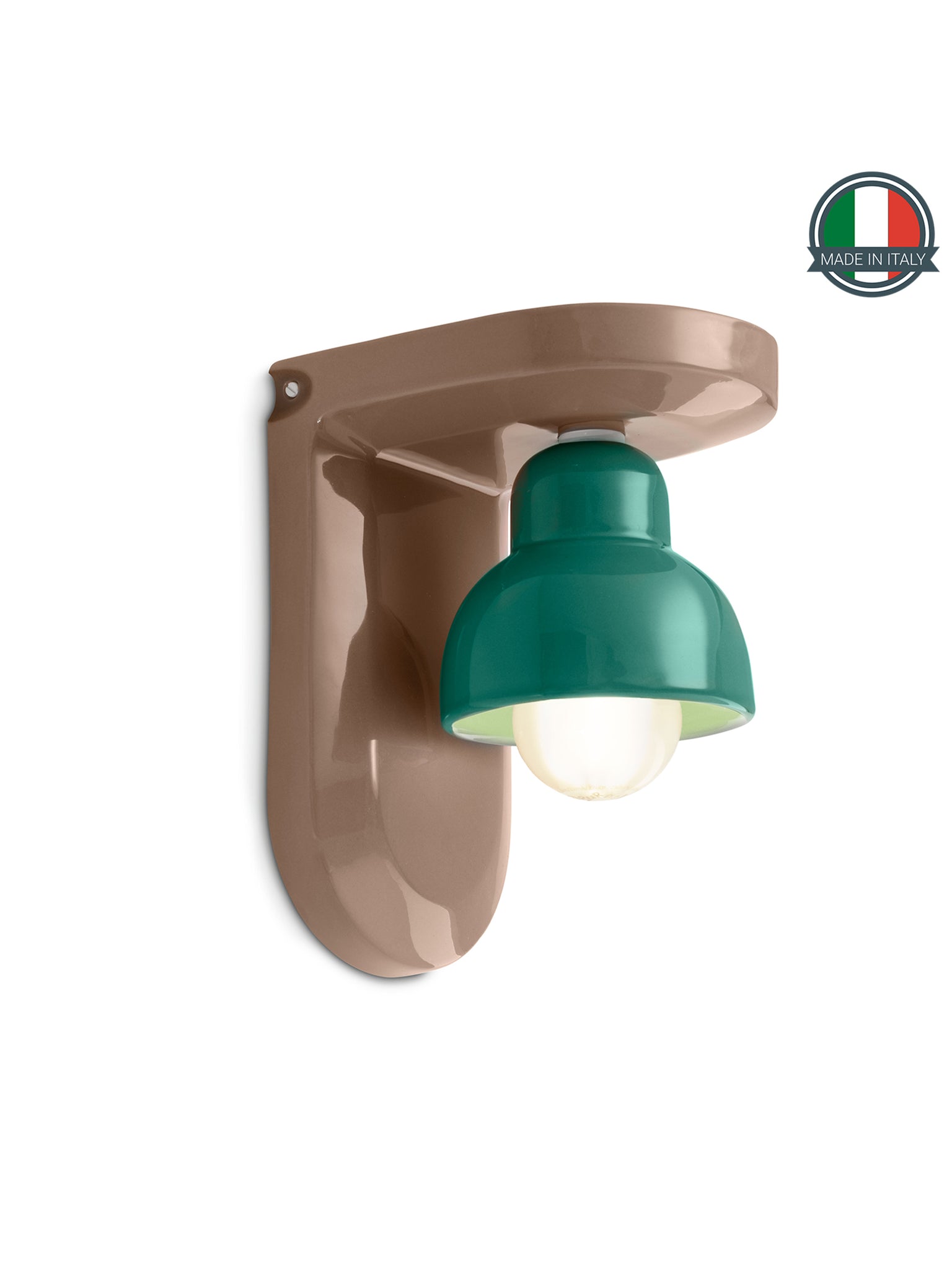 Lampada A Parete Berimbau Marrone Moka + Turchese C2600(MOT)