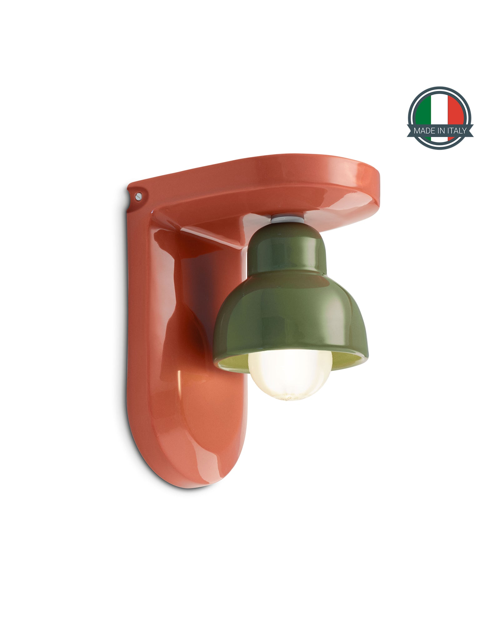Lampada A Parete Berimbau Arancio Pokè + Verde Salvia C2600(APS)